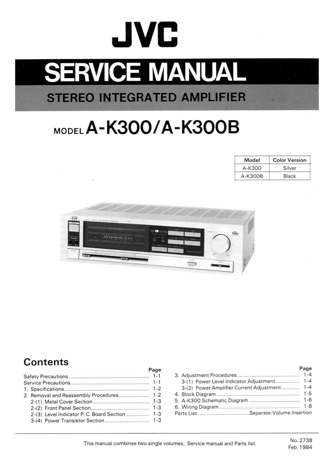 JVC AK-300 Service manual