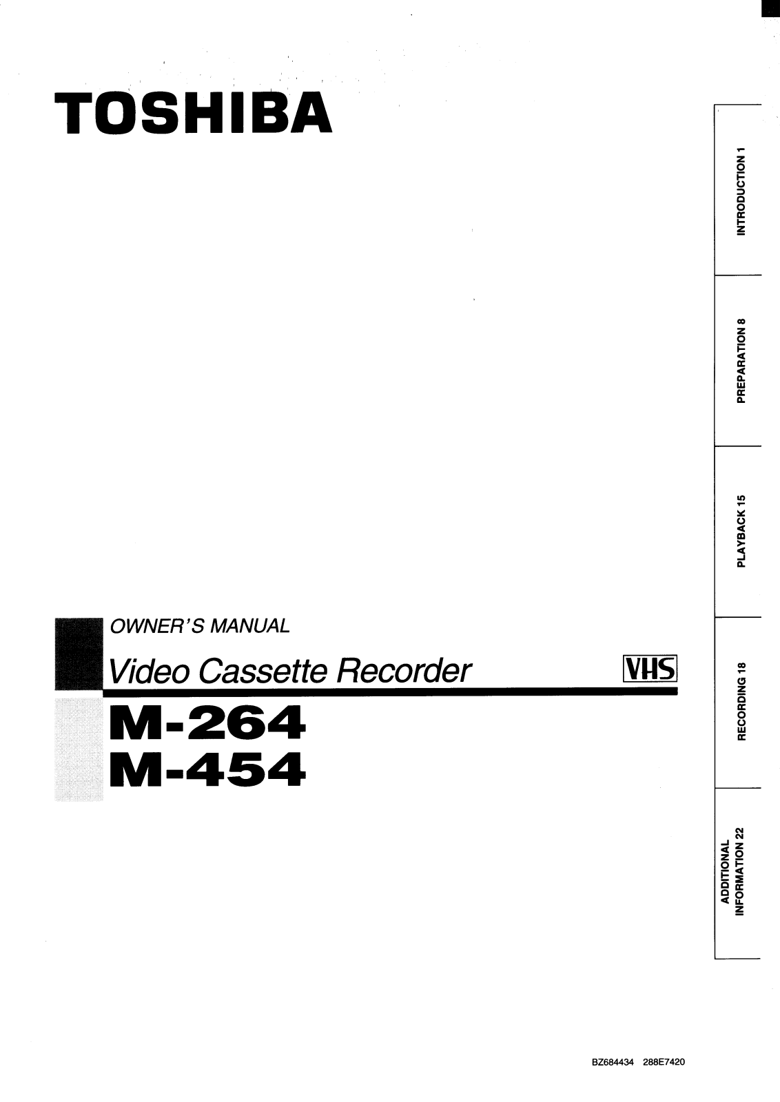 Toshiba M264 User Manual