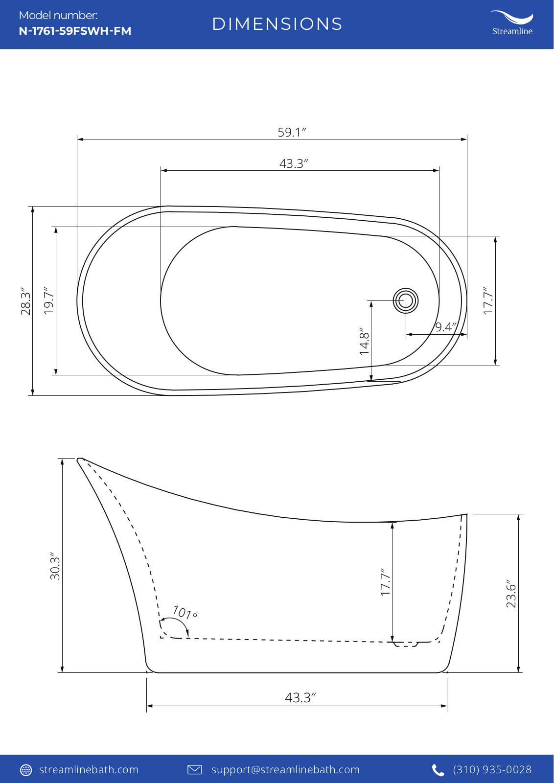 Streamline Bath SLBH6164 Specifications - ManualMachine.com