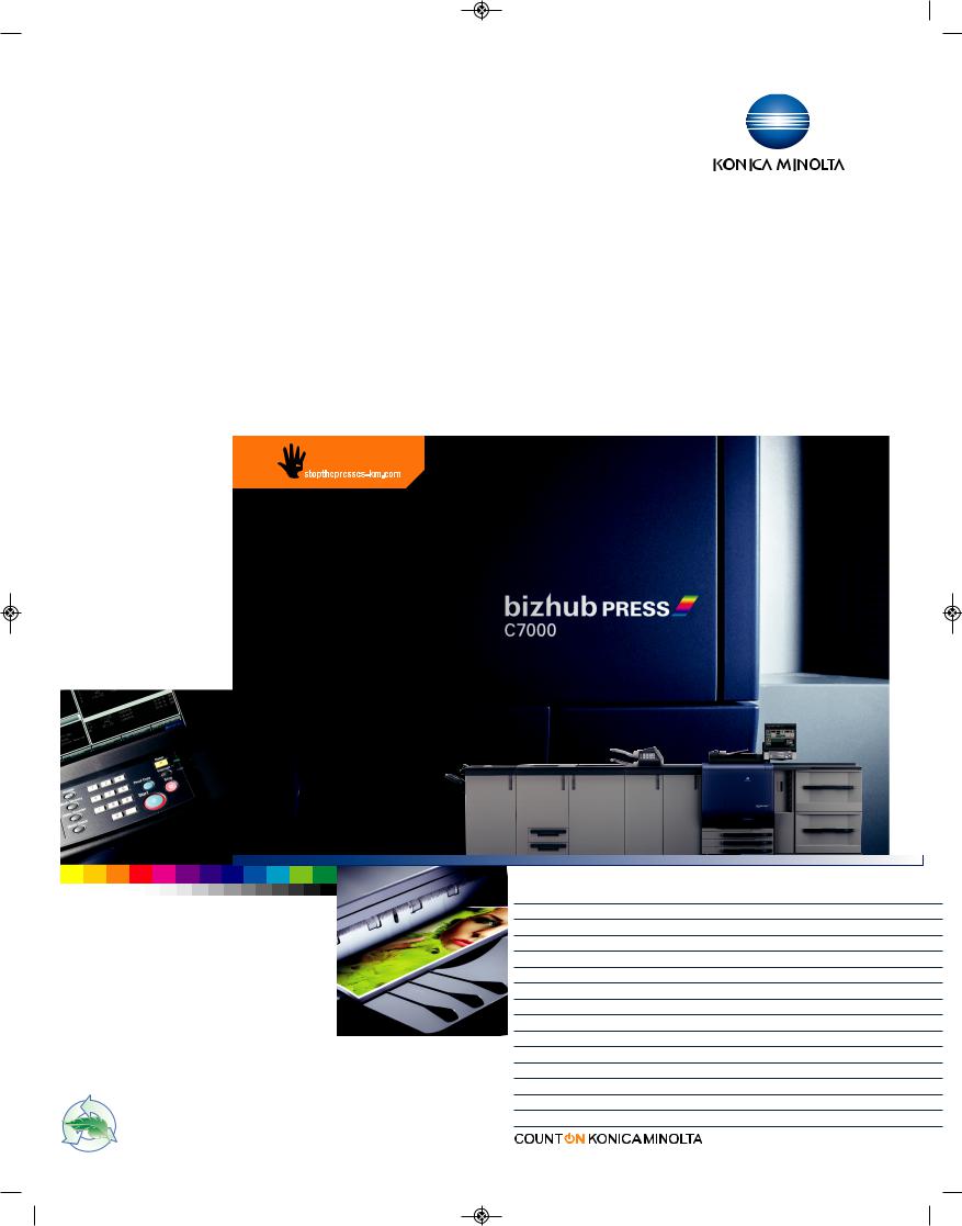 Konica Minolta BIZHUB PRESS C7000P, BIZHUB PRESS C7000 Manual