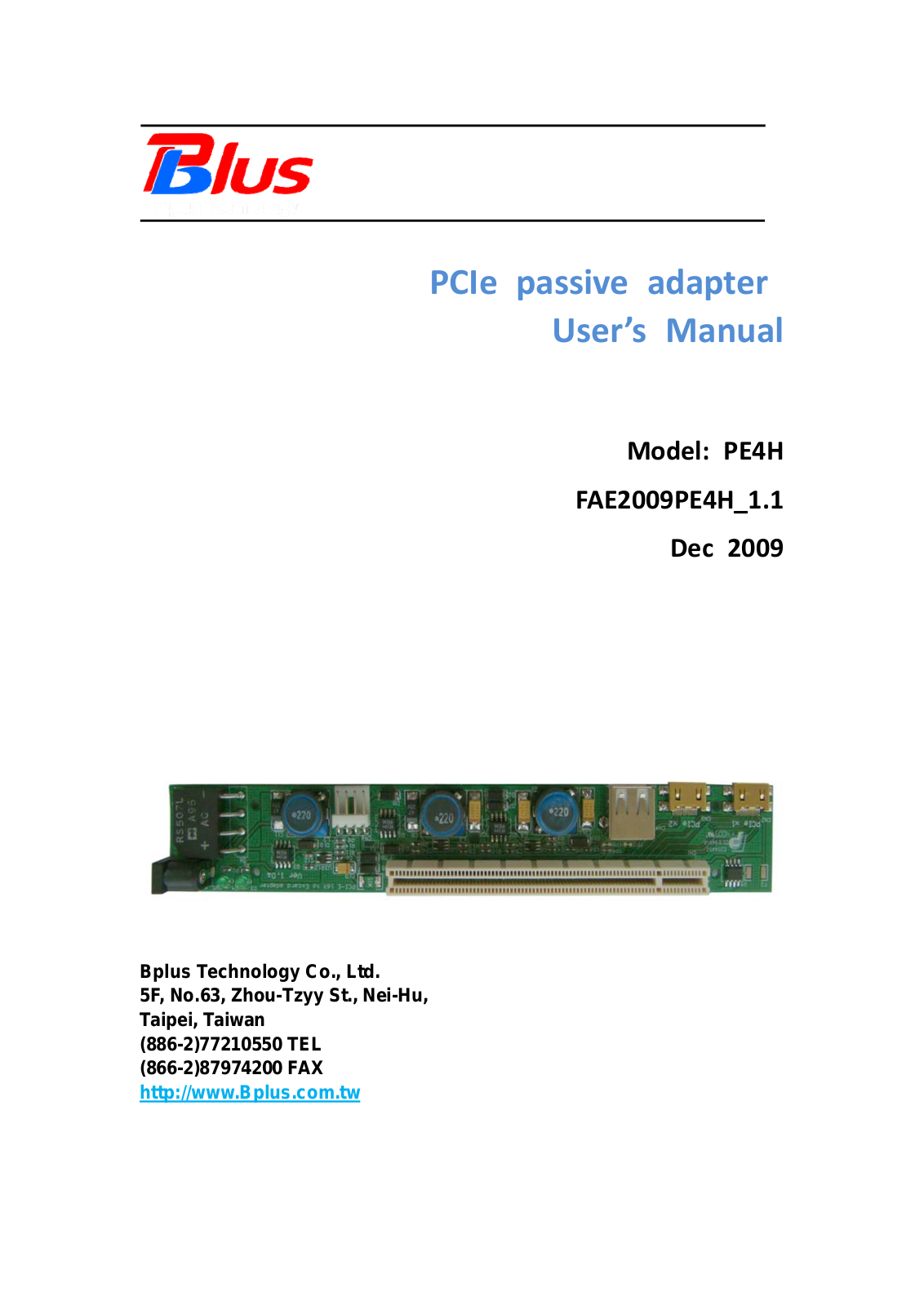 Bplus PE4H User Manual