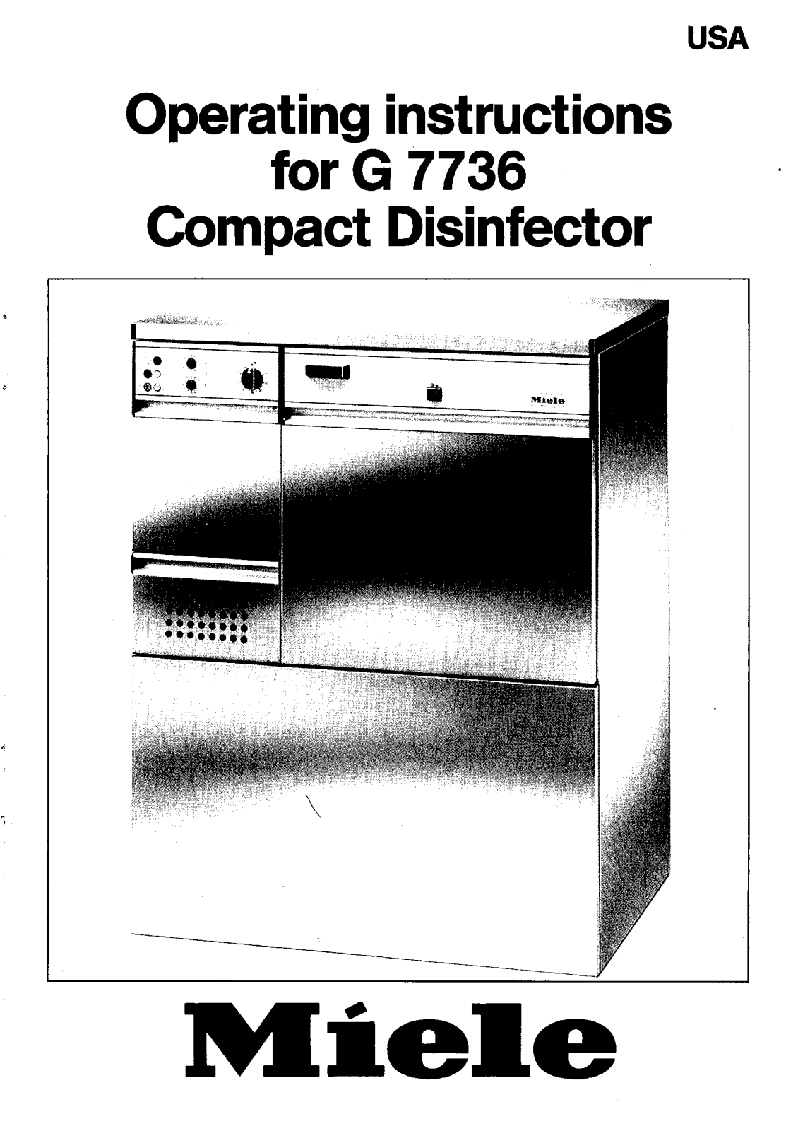 Miele G 7736 Compact Operating instructions