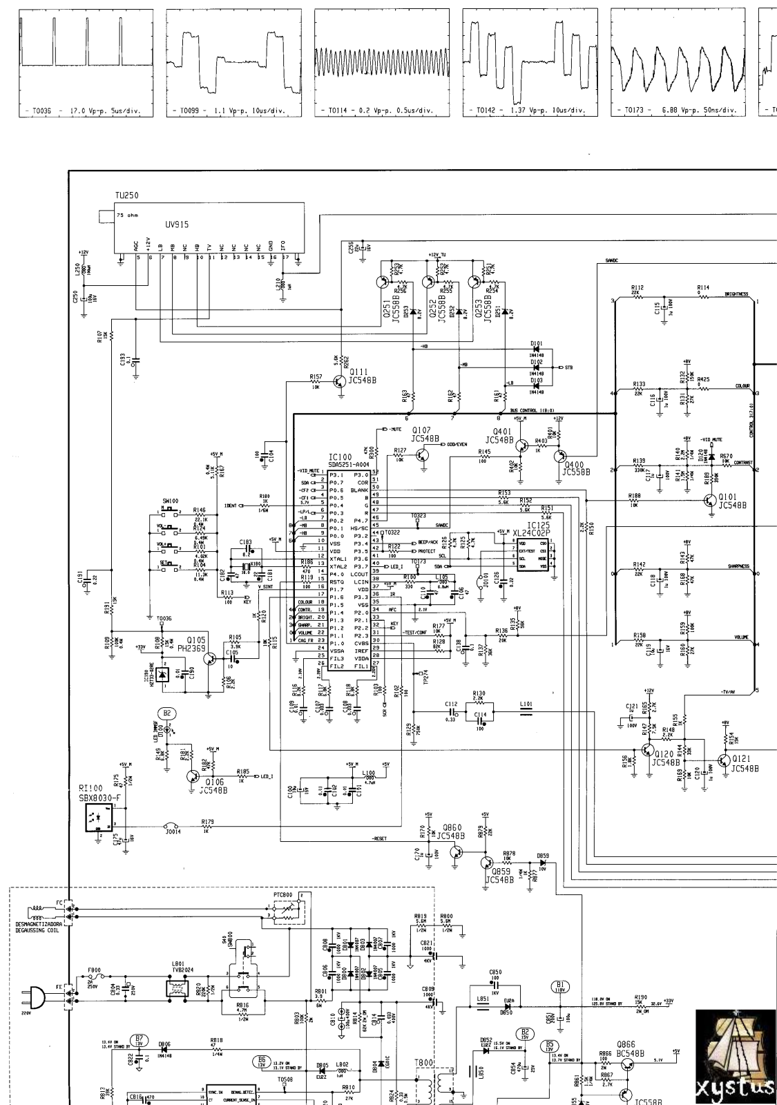 Sanyo C2180TXA Schematic