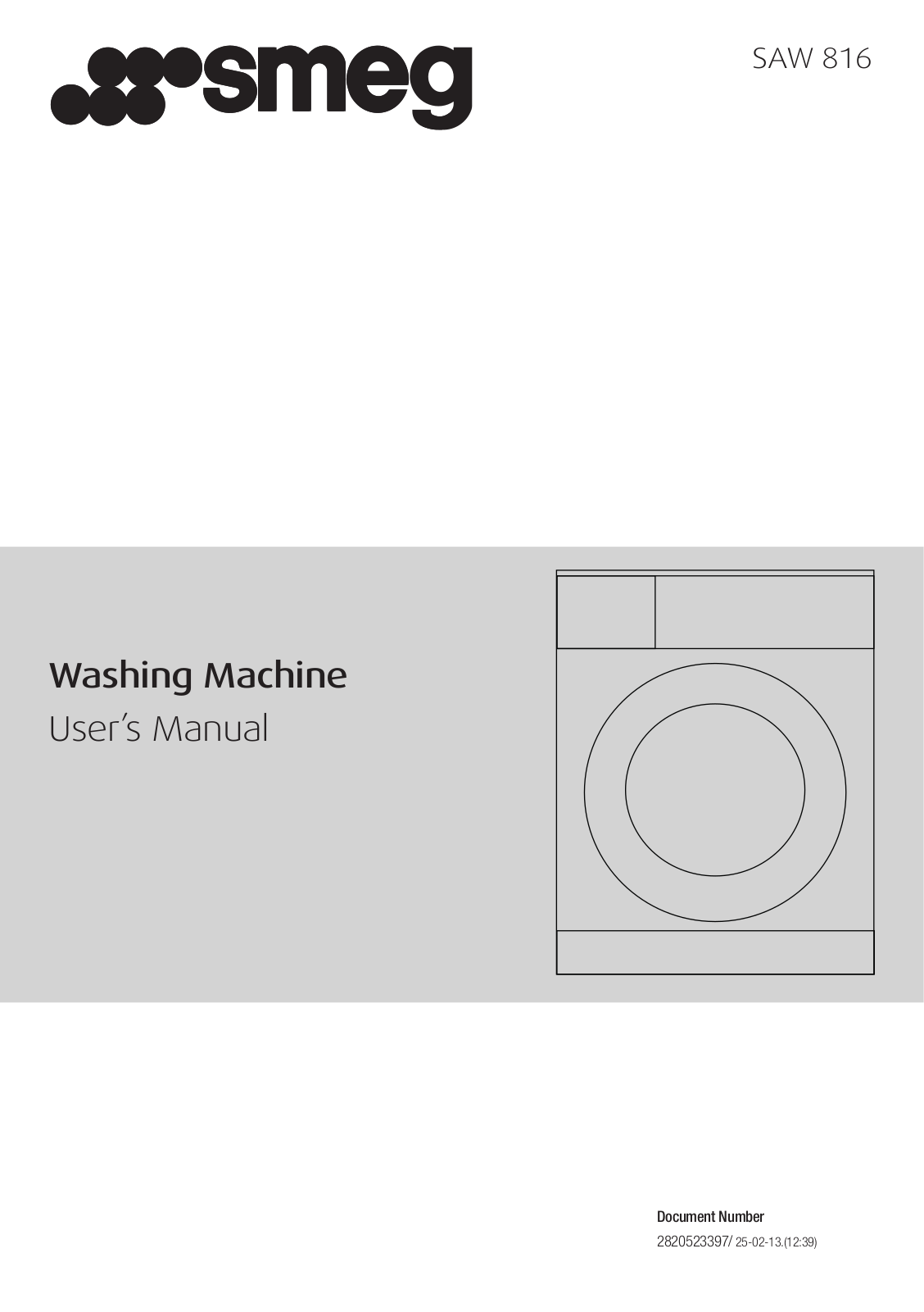 Smeg SAW816 User Manual