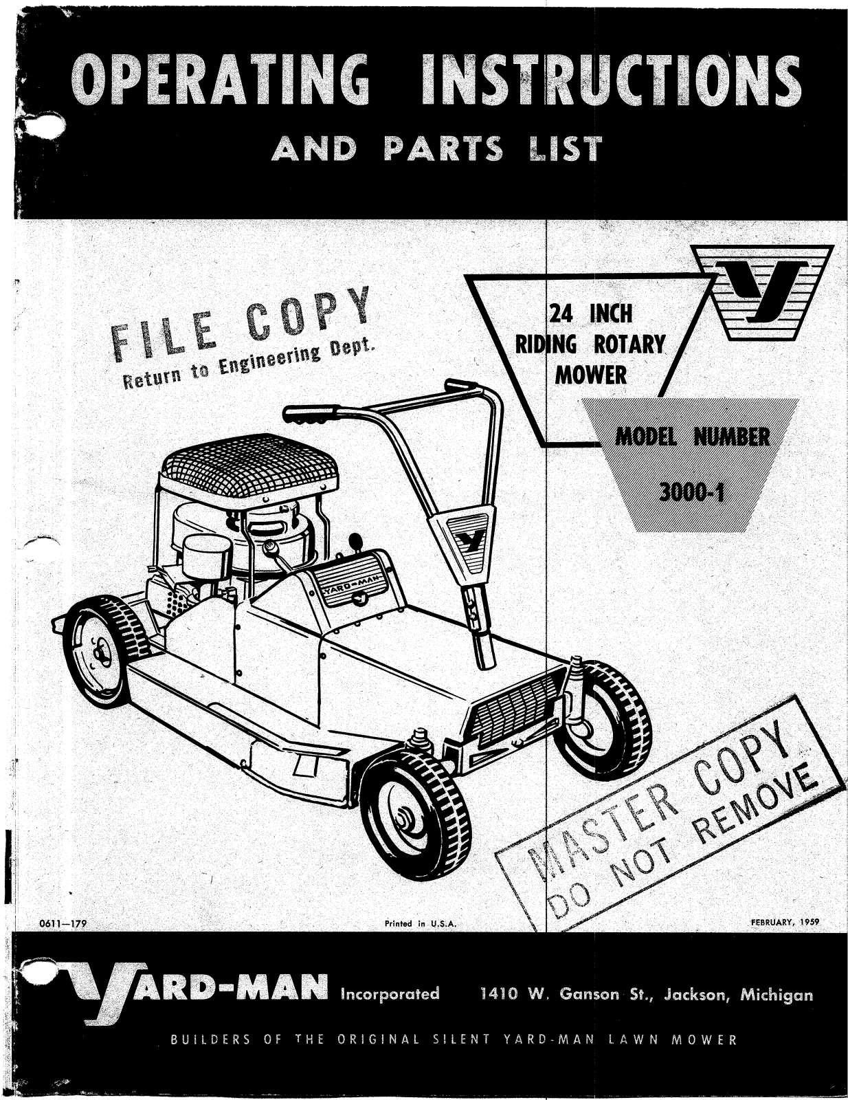 yard-man 30001 owners Manual