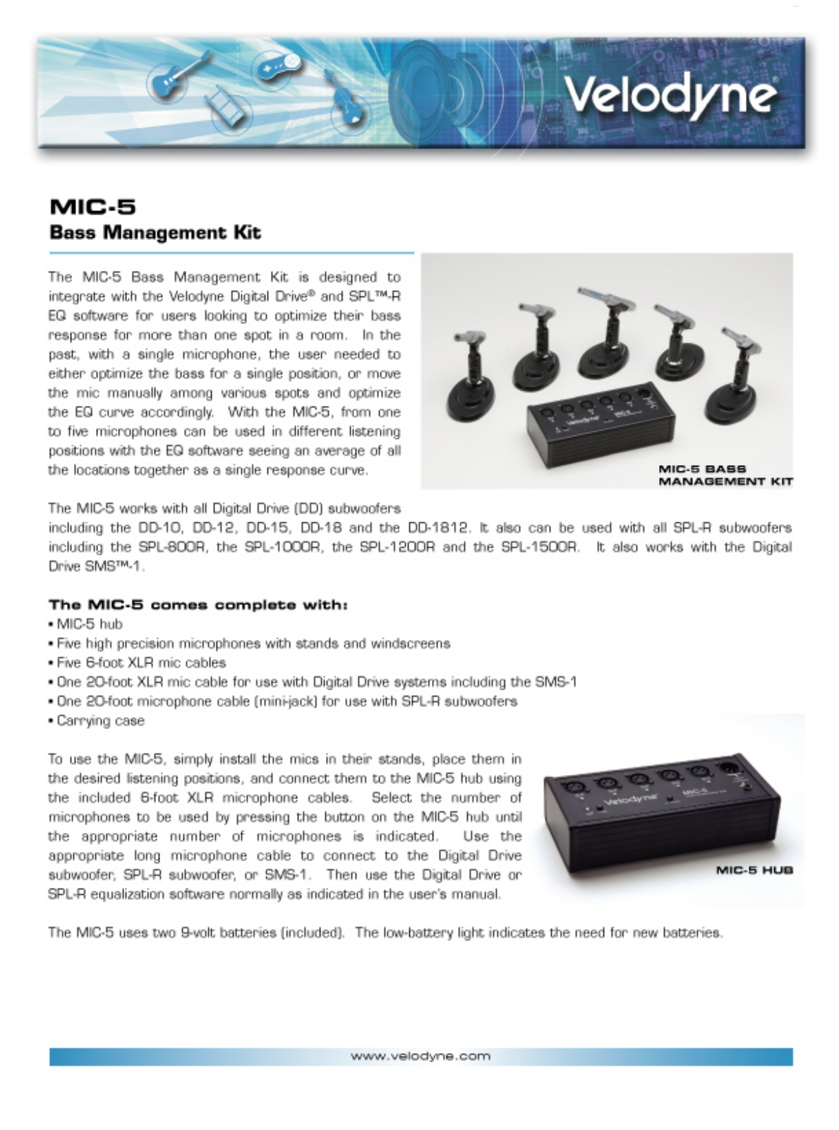 Velodyne Acoustics Mic 5 Brochure