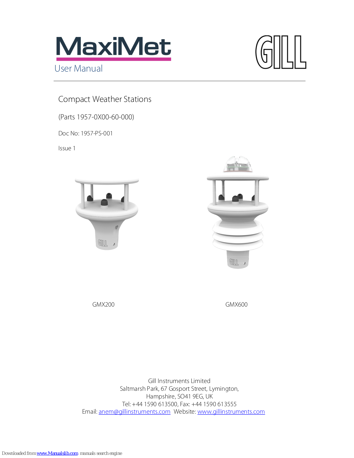 Gill MaxiMet GMX200, MaxiMet GMX600 User Manual - ManualMachine.com
