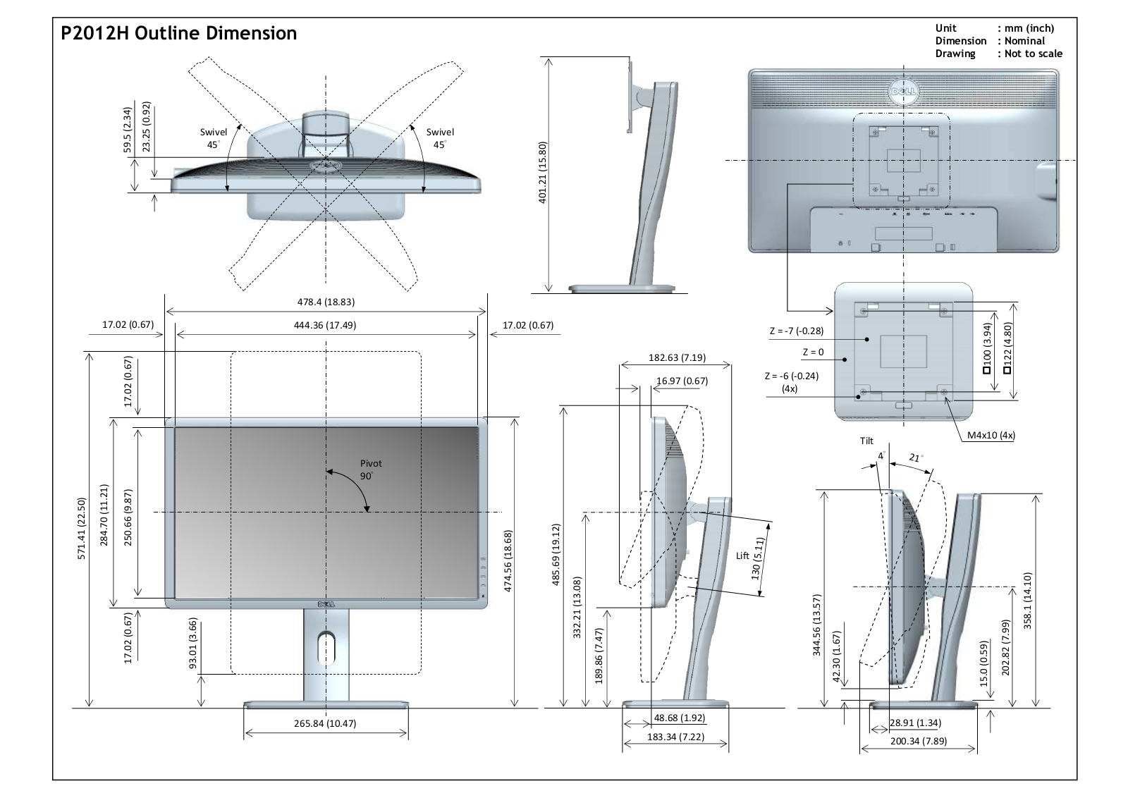 Dell P2012H User Manual