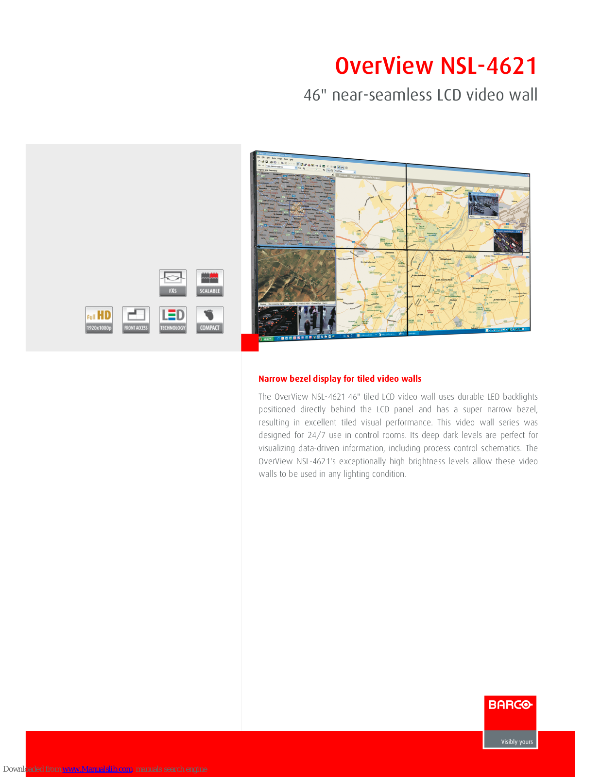 Barco OverView NSL­-4621 Technical Specifications - ManualMachine.com