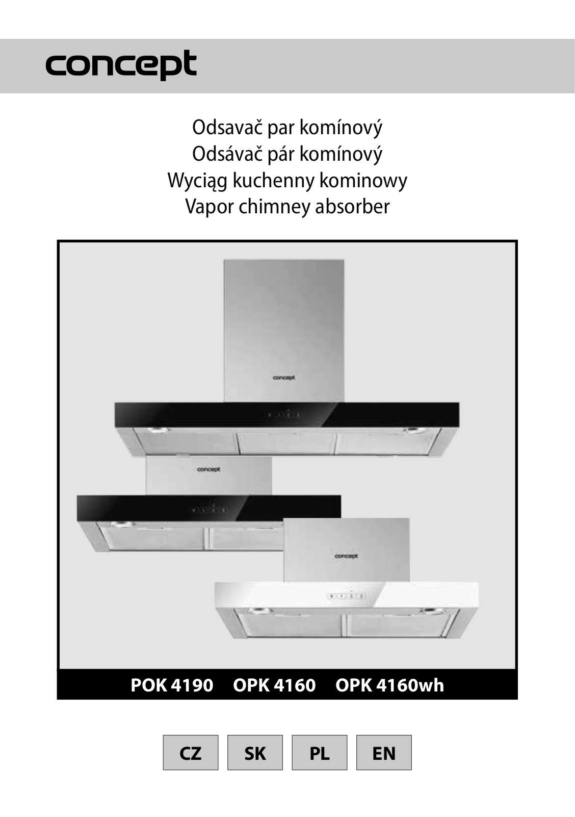 Concept OPK4160wh Operating Instructions