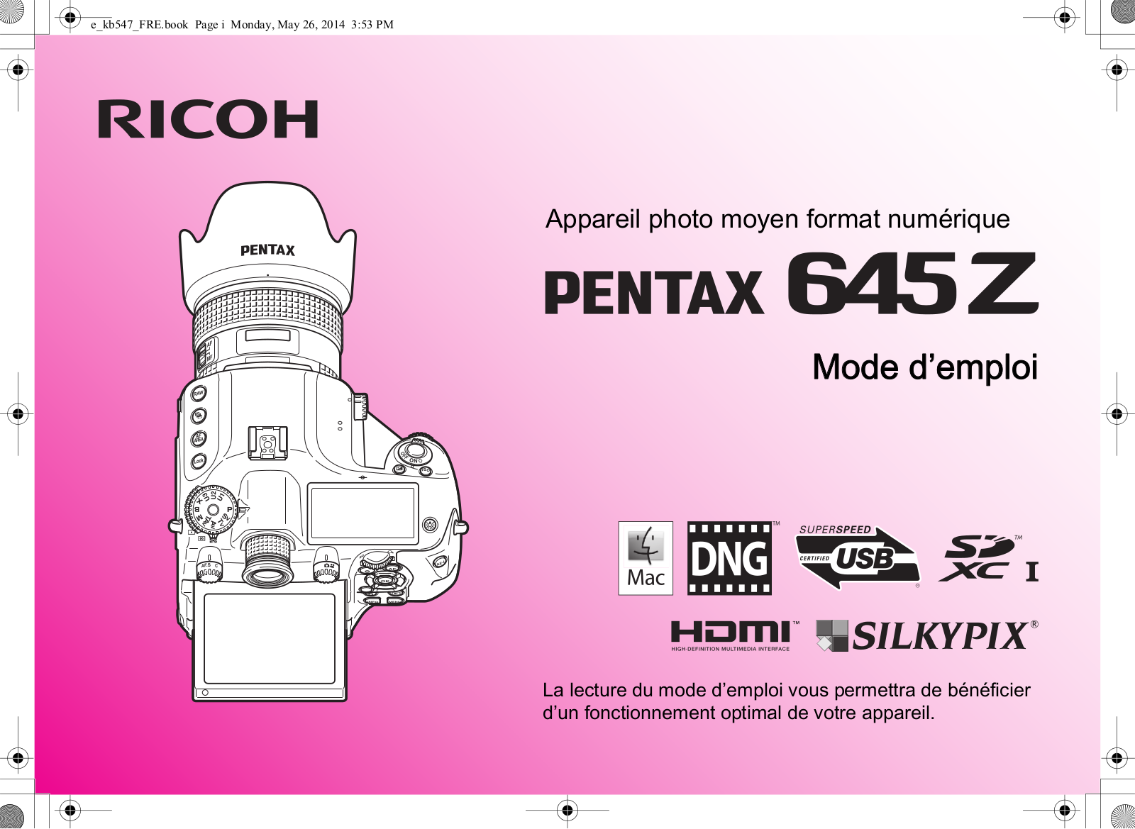 PENTAX 645Z Instruction Manual