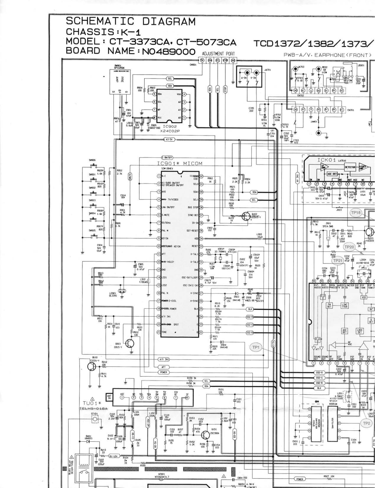 SAMSUNG CT3373CA, CT5073CA Diagram