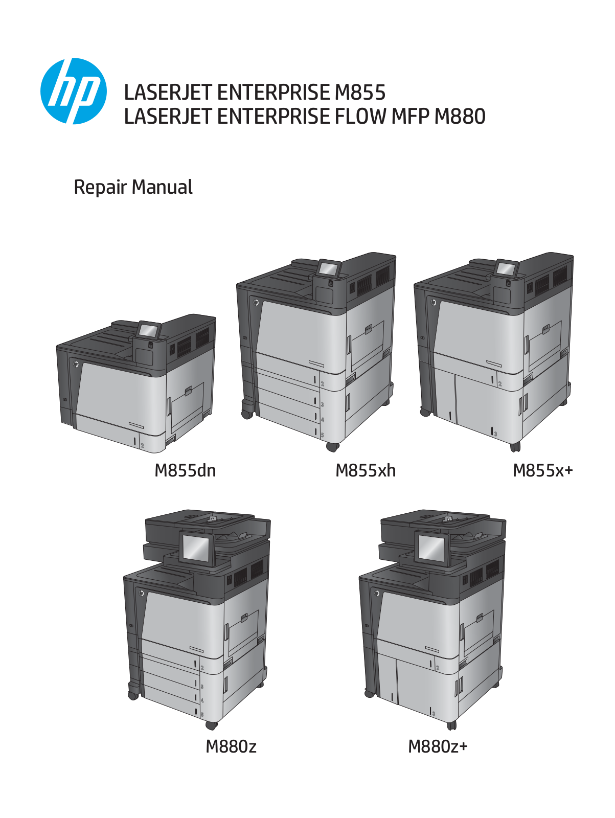 HP Laserjet Enterpise M855, Laserjet Enterpise M880 repair manual