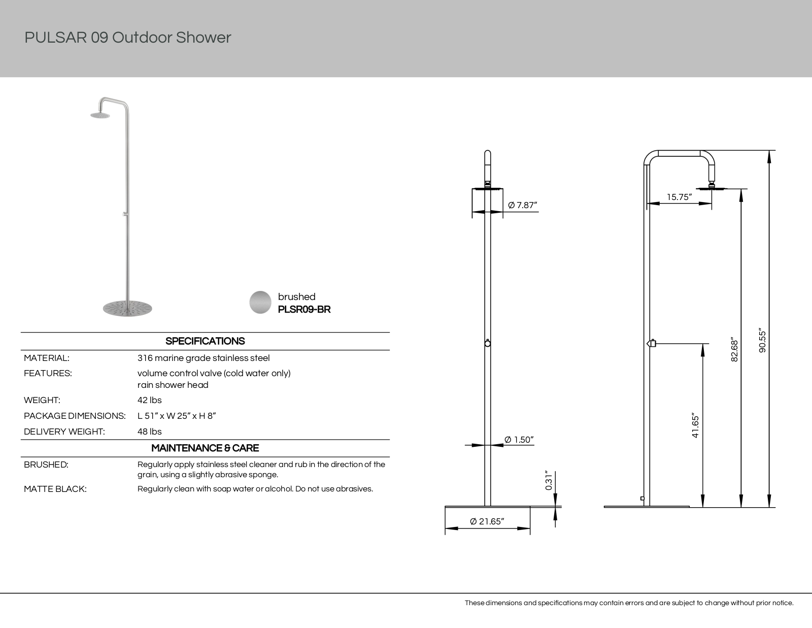 Pulsar XXP10006 Specifications - ManualMachine.com