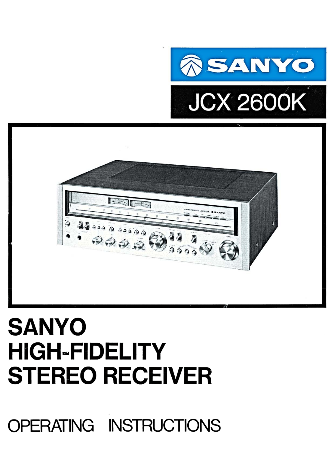 Sanyo JCX-2600-K Owners Manual