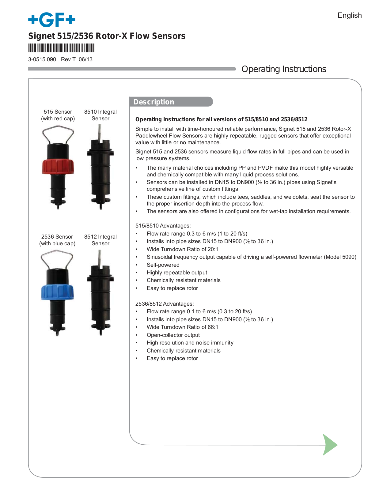 GF Signet 515 User Manual