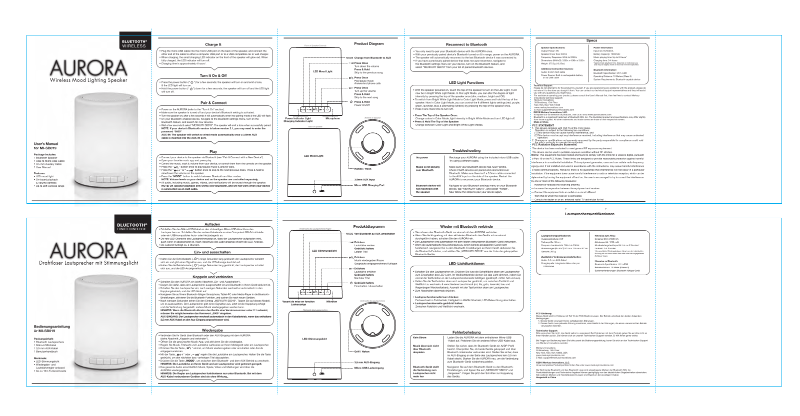 MERKURY INNOVATIONS MISB019 User Manual