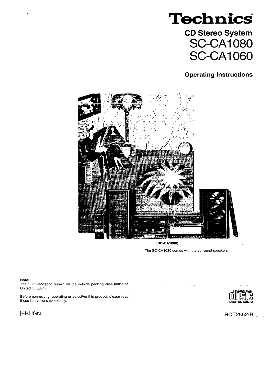 Panasonic SC-CA1060, SC-CA1080 User Manual
