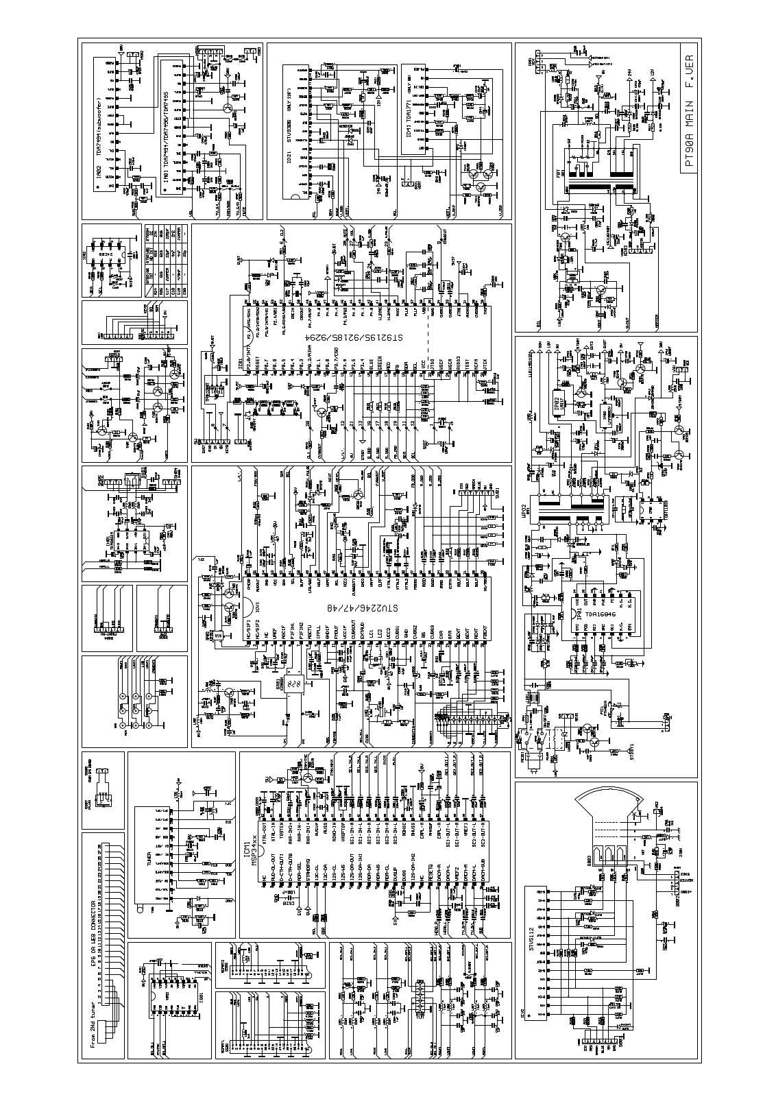 Crown CTV-2021, PT90A Schematic