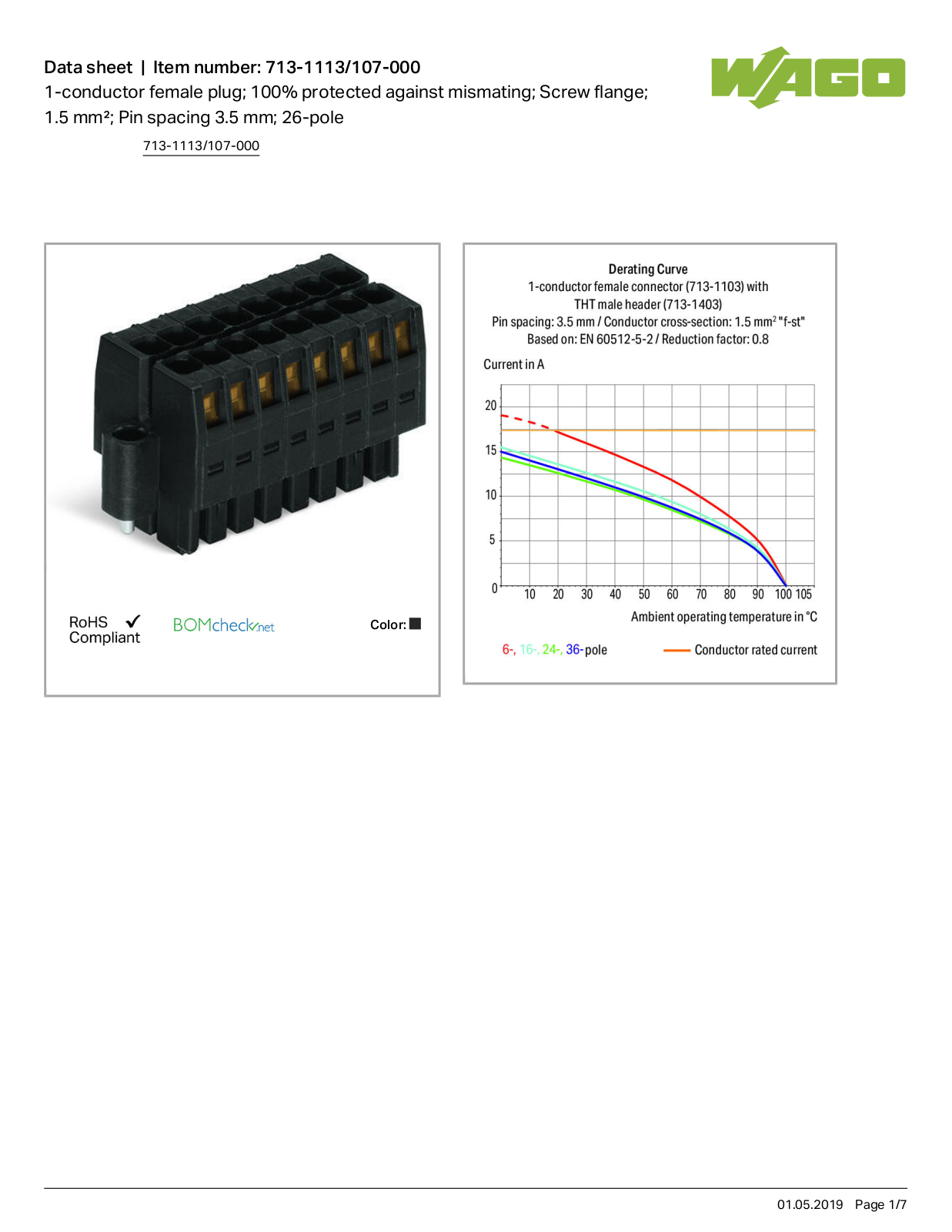 Wago 713-1113/107-000 Data Sheet