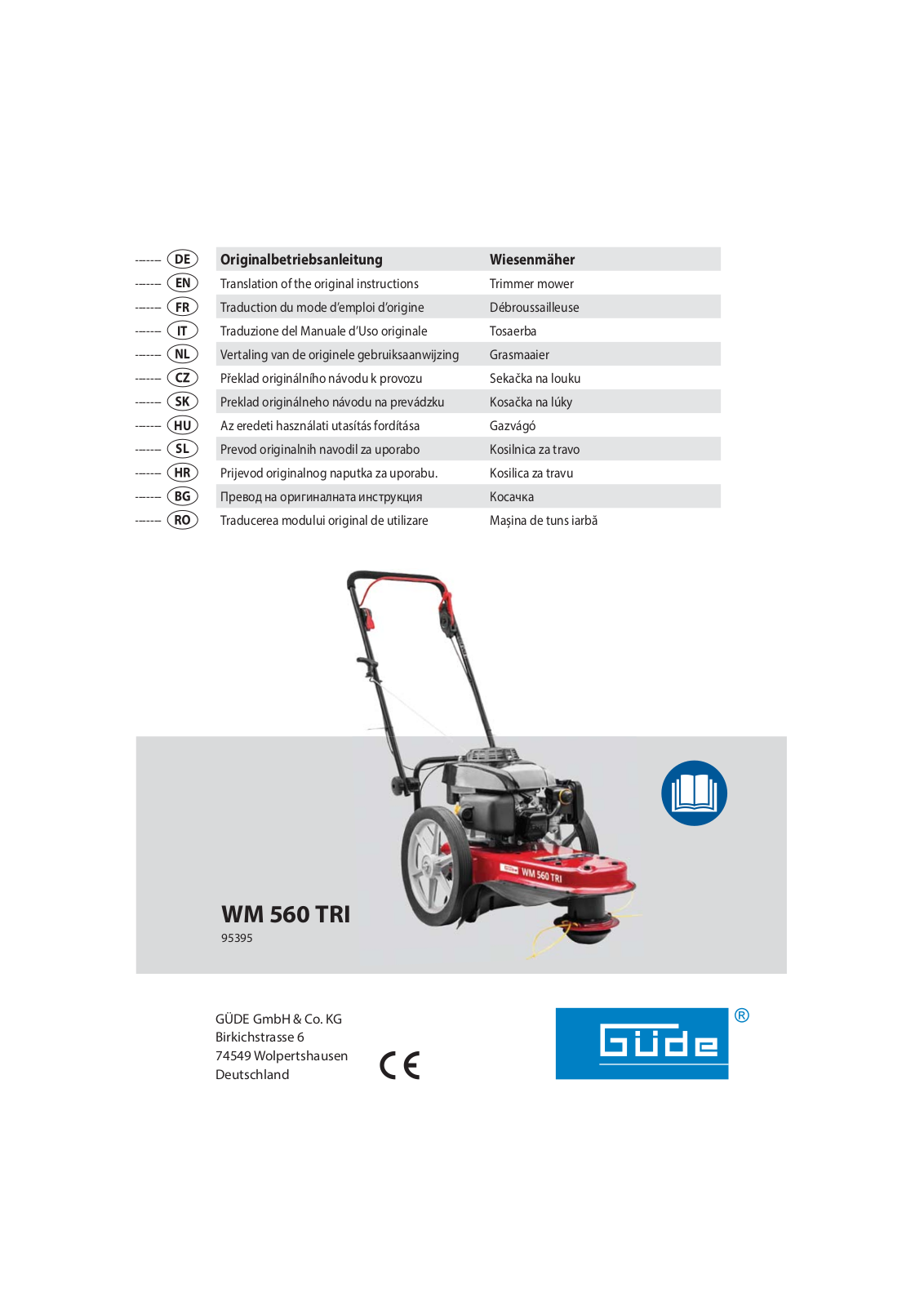 GÜDE WM 560 TRI operation manual