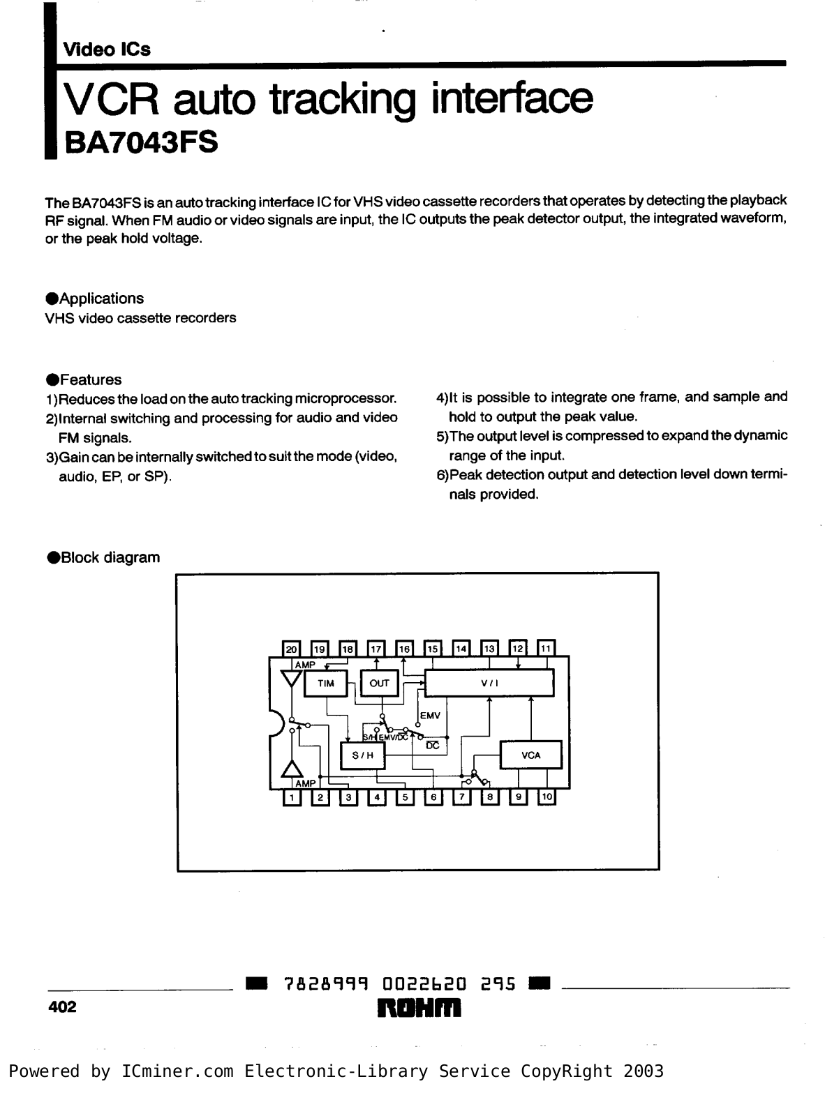 ROHM BA7043FS Technical data