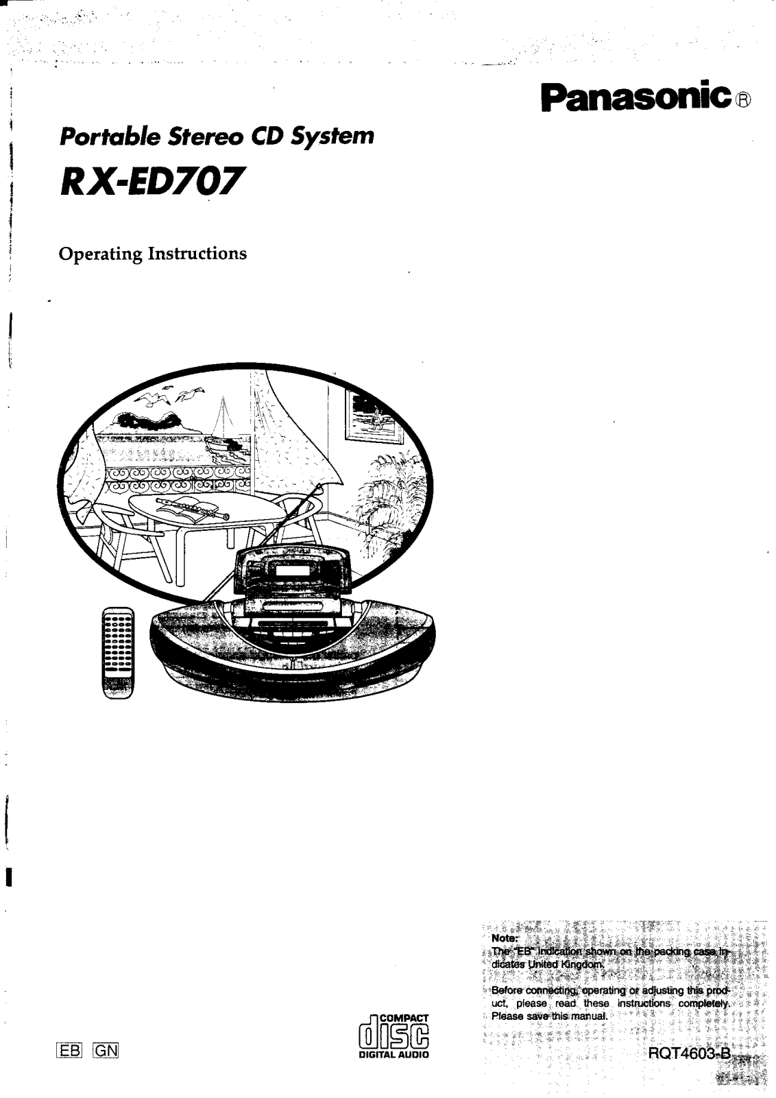 Panasonic RX-ED707 Operating Instruction