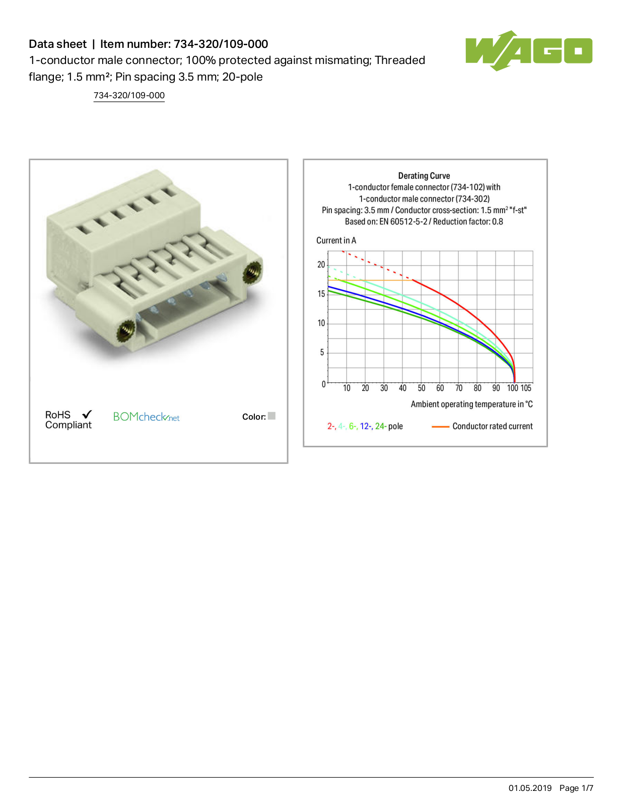 Wago 734-320/109-000 Data Sheet