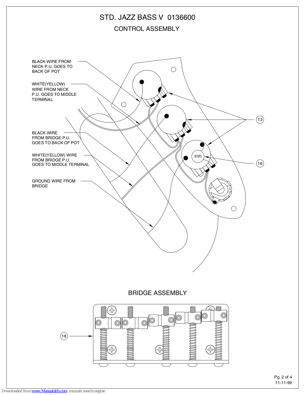 Fender Standard Jazz Bass V, STD. JAZZ BASS V Assembly