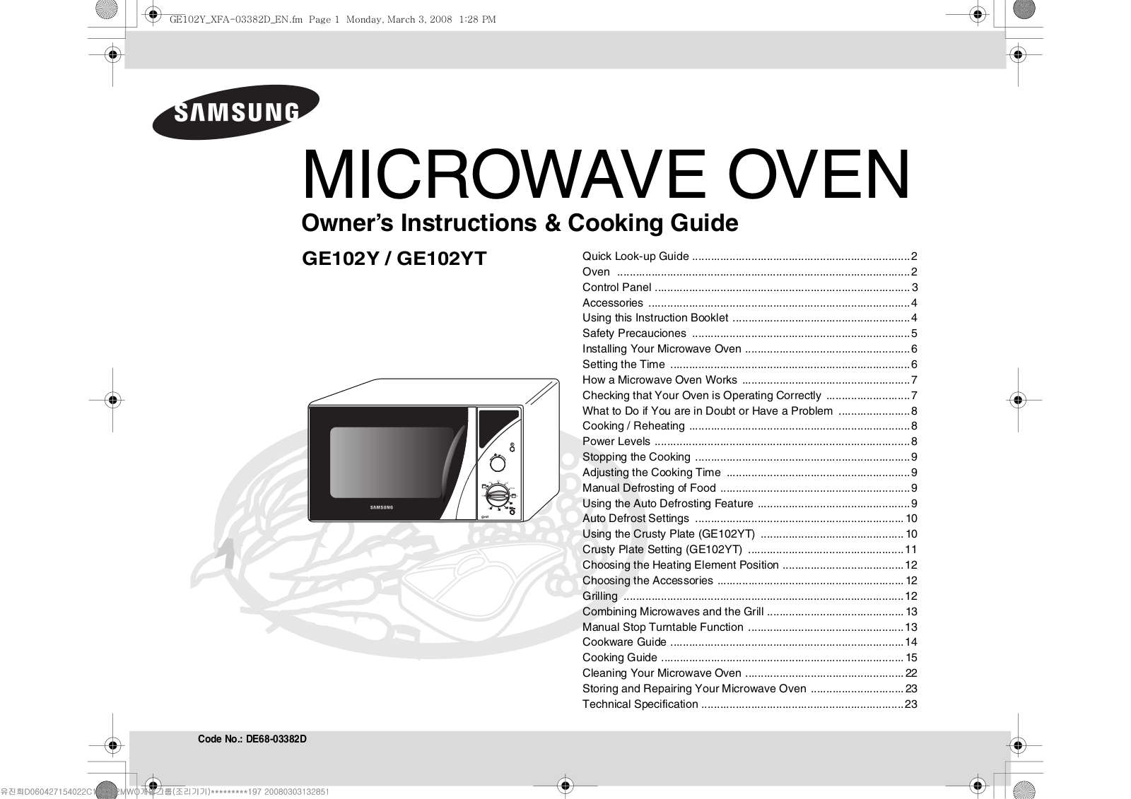 Samsung GE102Y-S User Manual