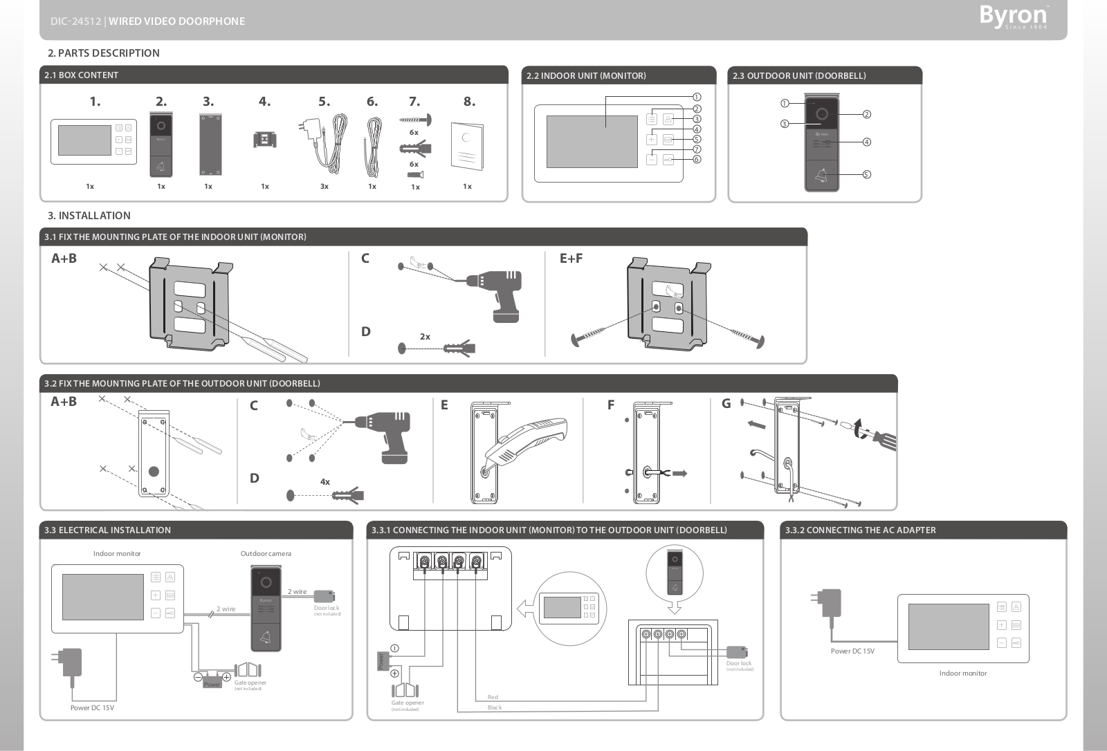 BYRON BYR DIC-24512 Instructions - ManualMachine.com