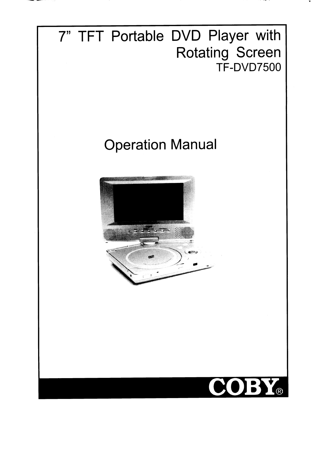 Coby TF-DVD7500 User Manual