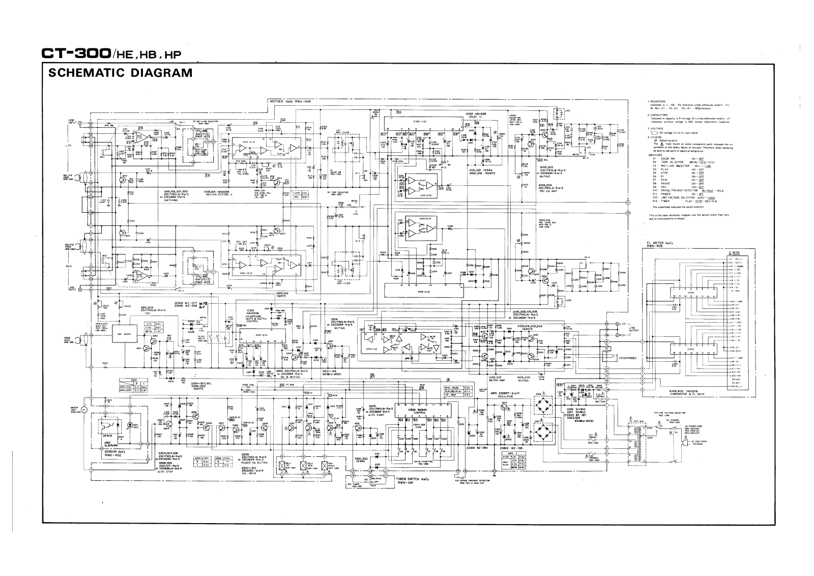 Pioneer CT-300 Schematic