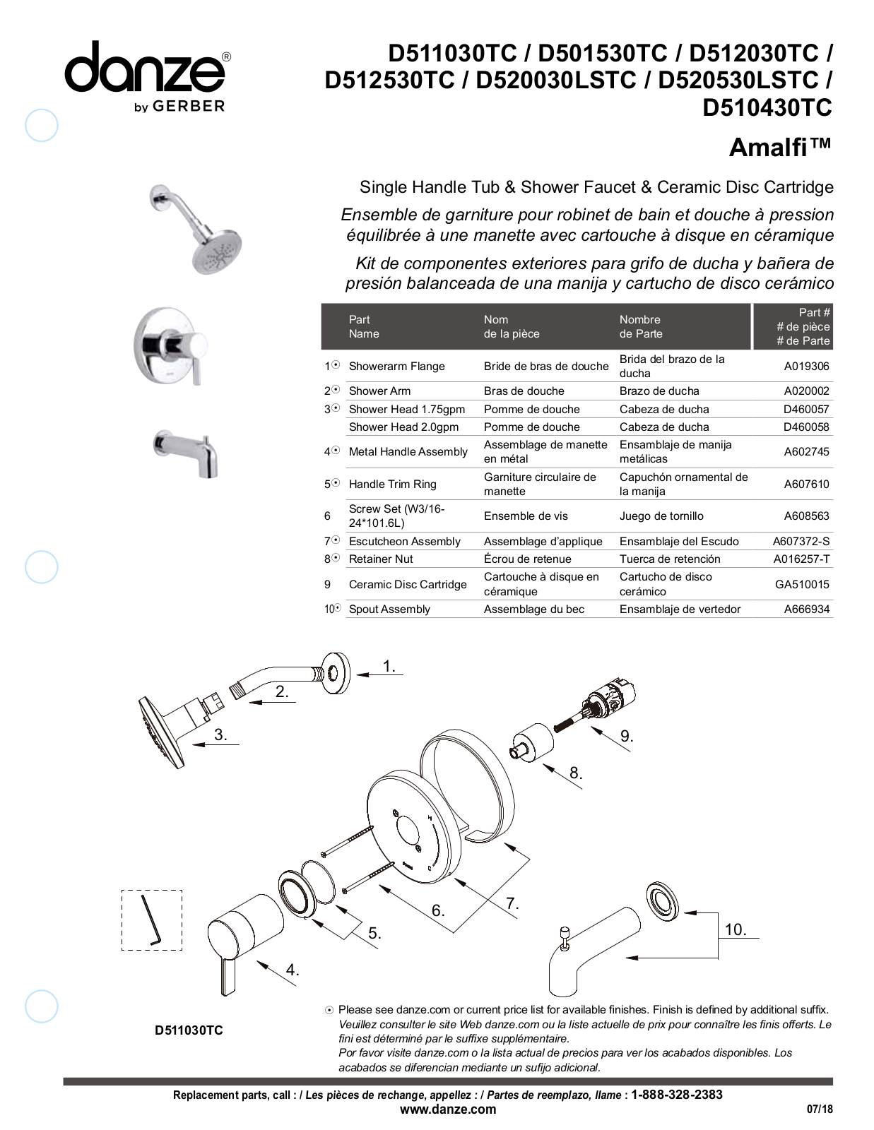 Gerber D501530TC, D501530BNTC, D501530BSTC Installation Manual