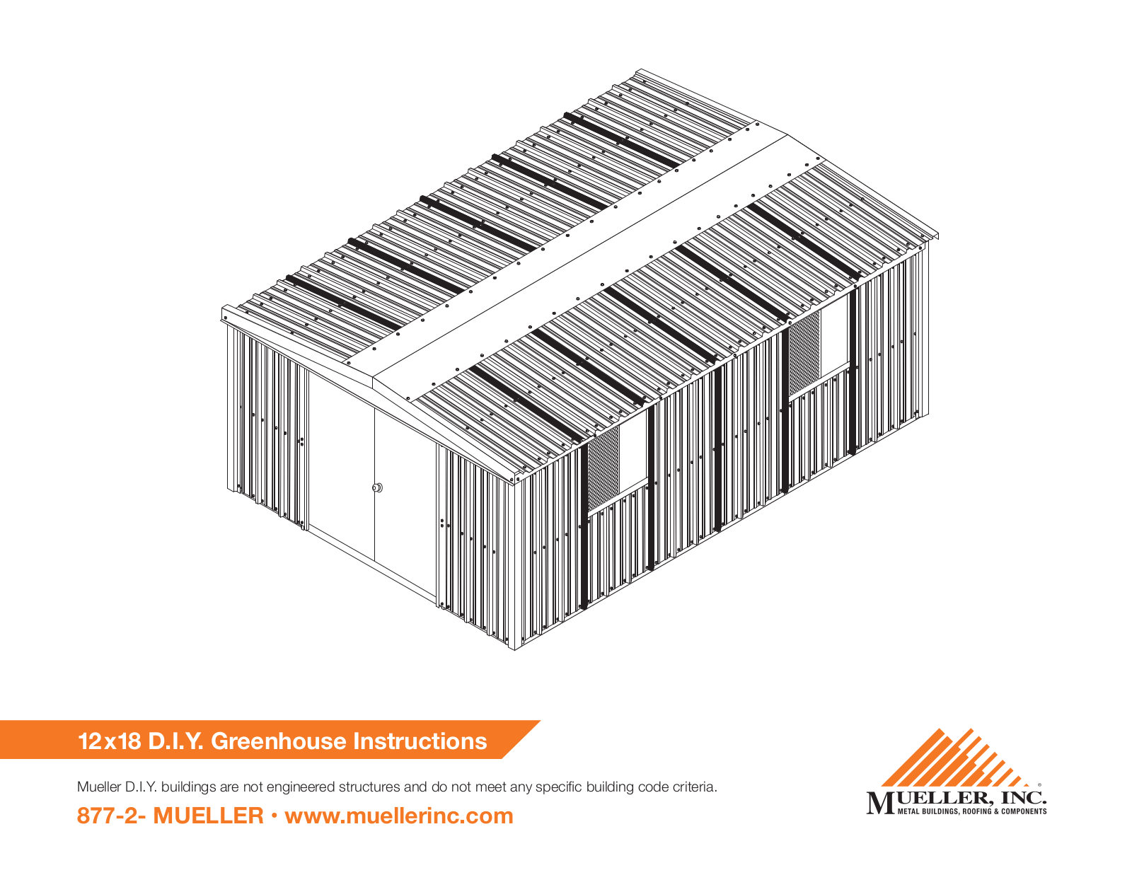 Mueller 12x18 D.I.Y. Greenhouse User Manual