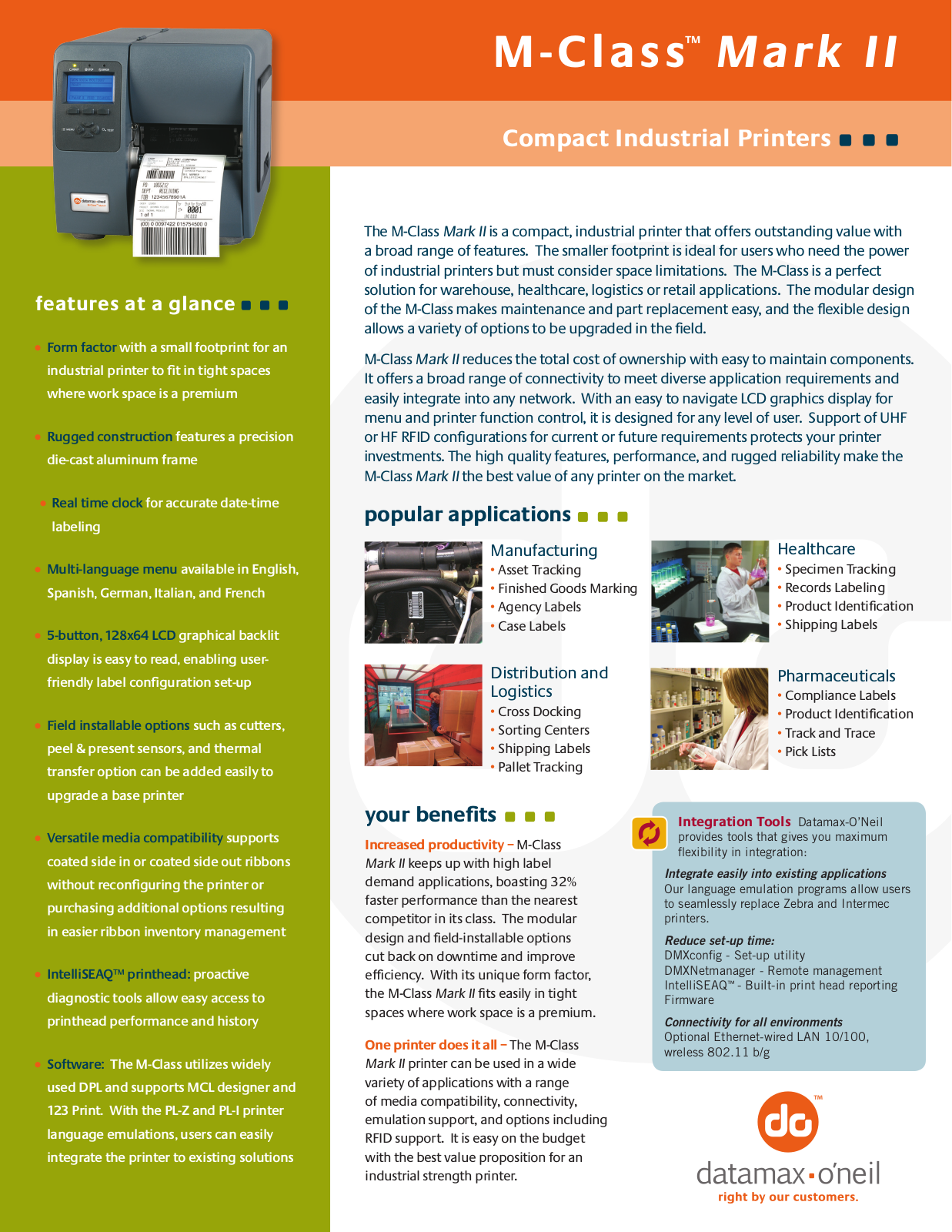 Datamax-O'Neil KJ2-00-06900Y00 Product Data Sheet