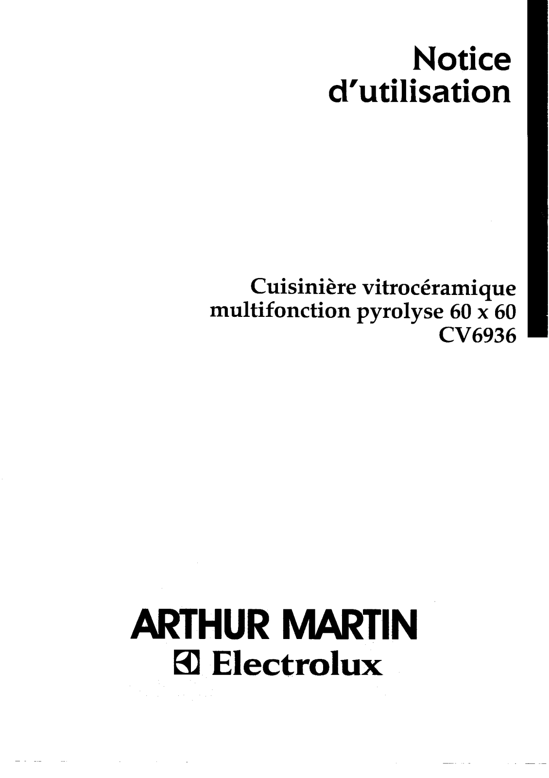 Arthur martin CV6936 User Manual