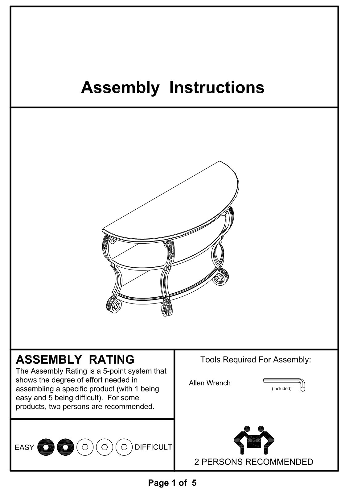 Fleur De Lis Living FDLV3191 Assembly Instructions - ManualMachine.com