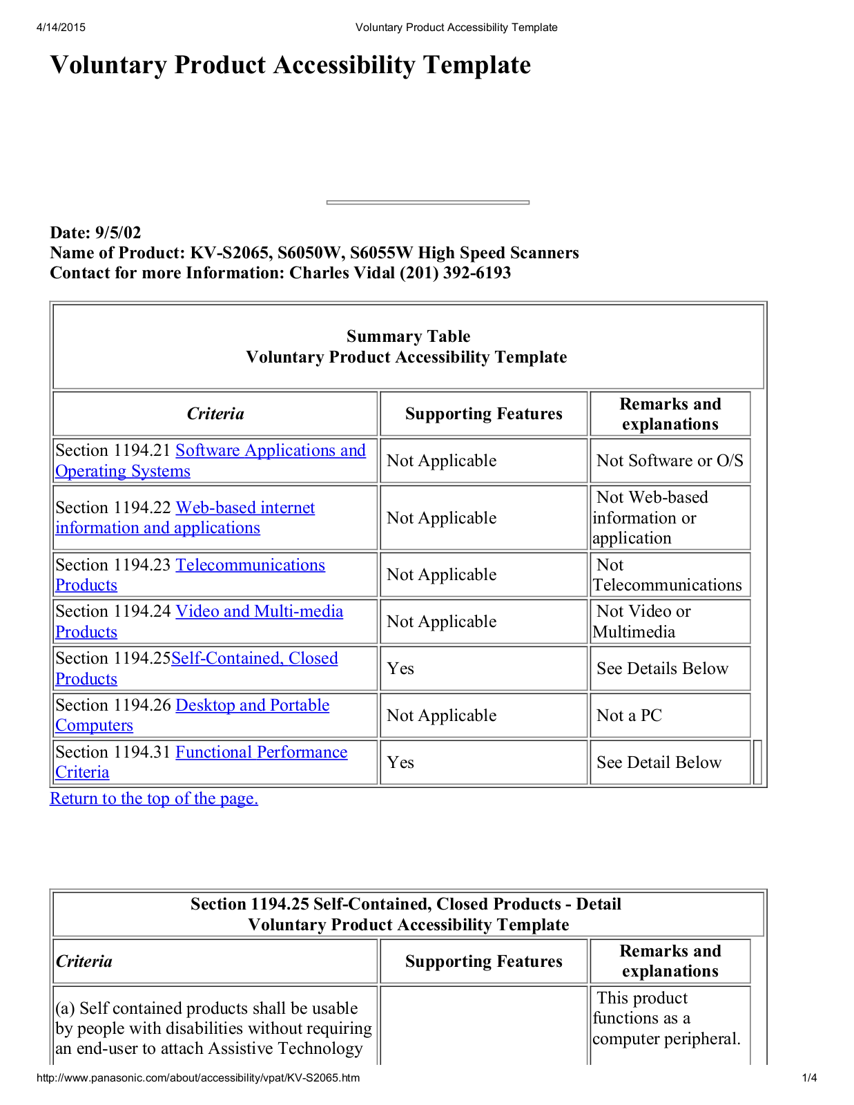 Panasonic kw-s2065 Instruction Manual