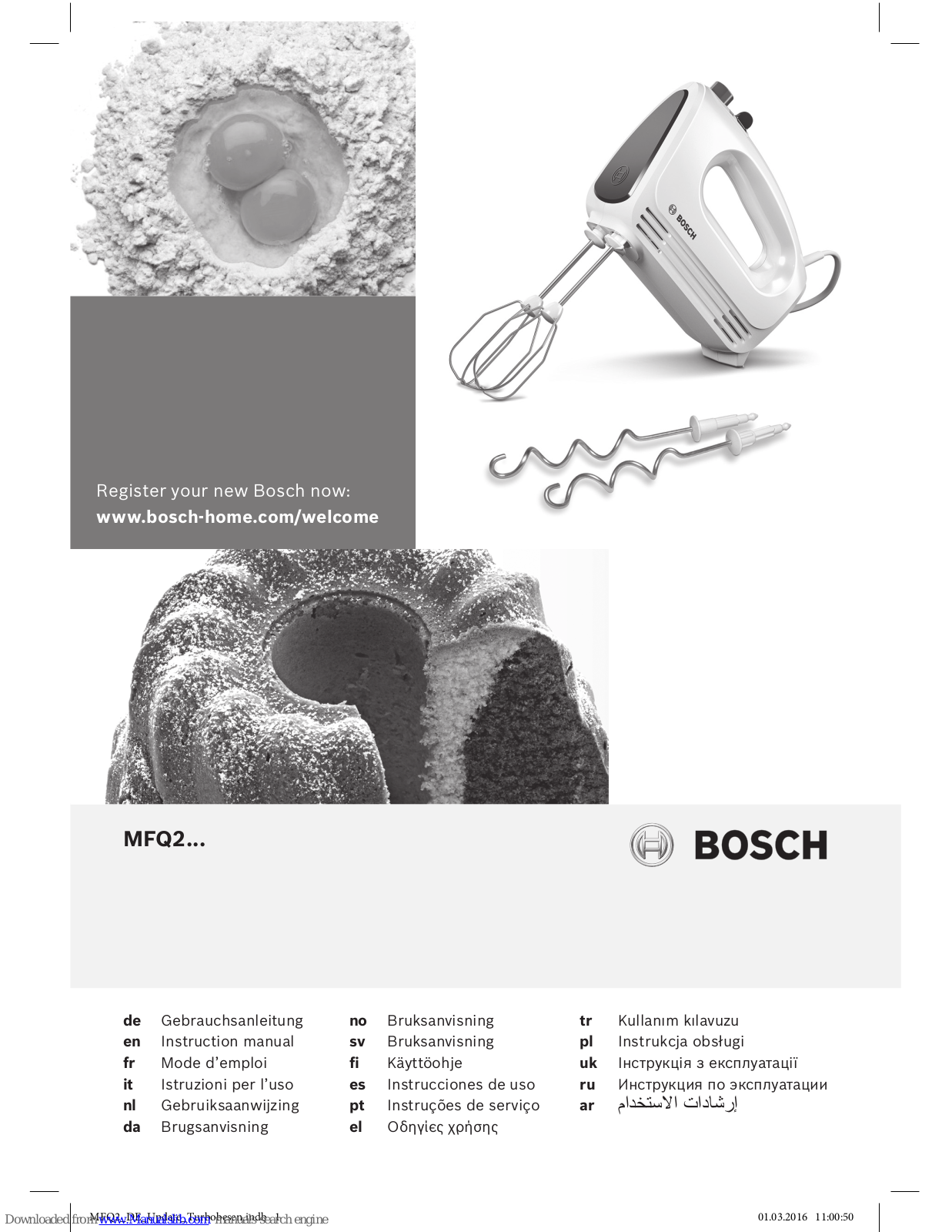 Bosch MFQ2 series Instruction Manual