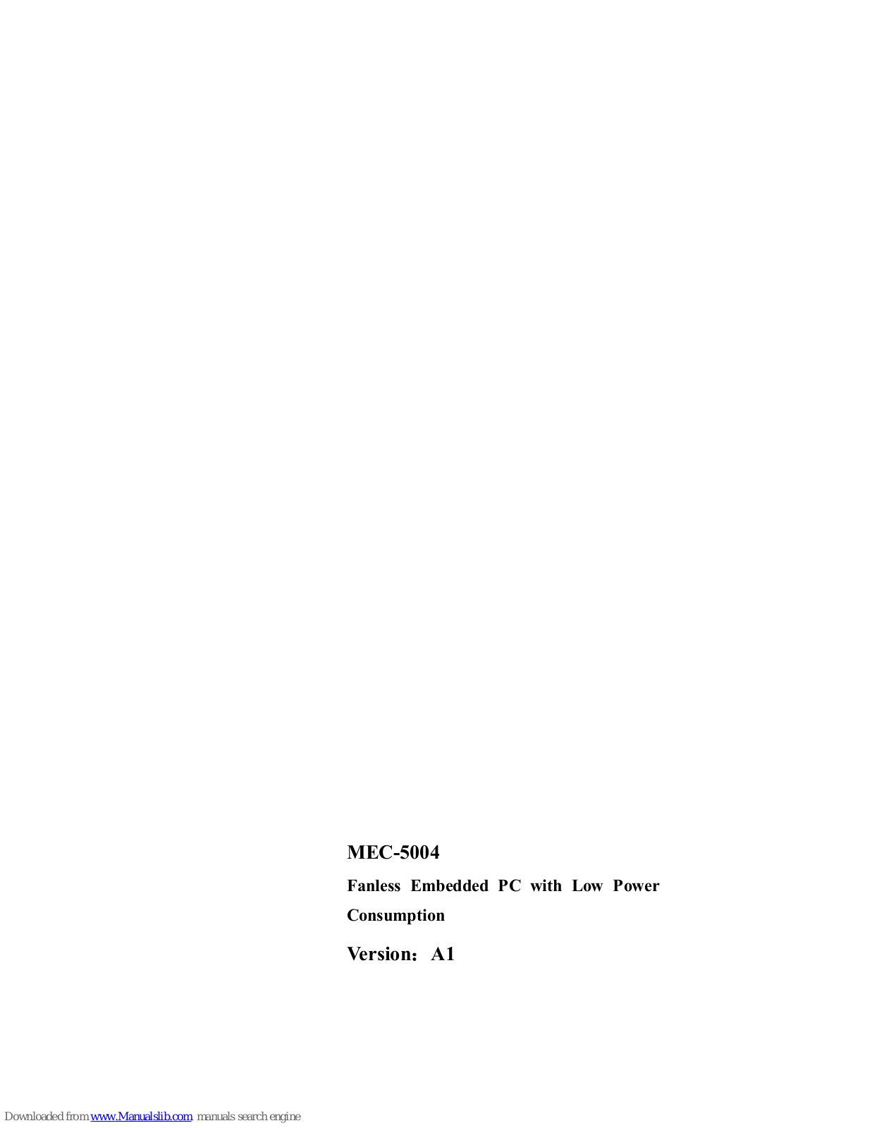 EVOC MEC­-5004 User Manual