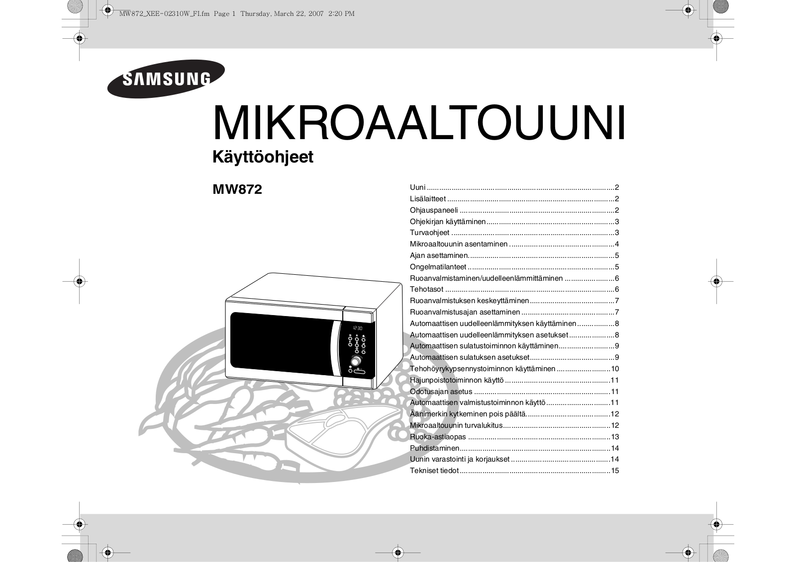 Samsung MW872 User Manual