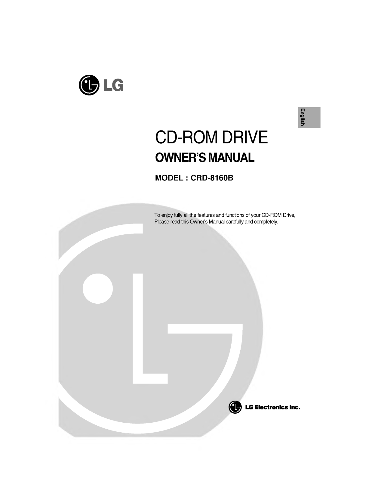 LG D2482-60021, CDA1668001I, CRD-8060B Manual