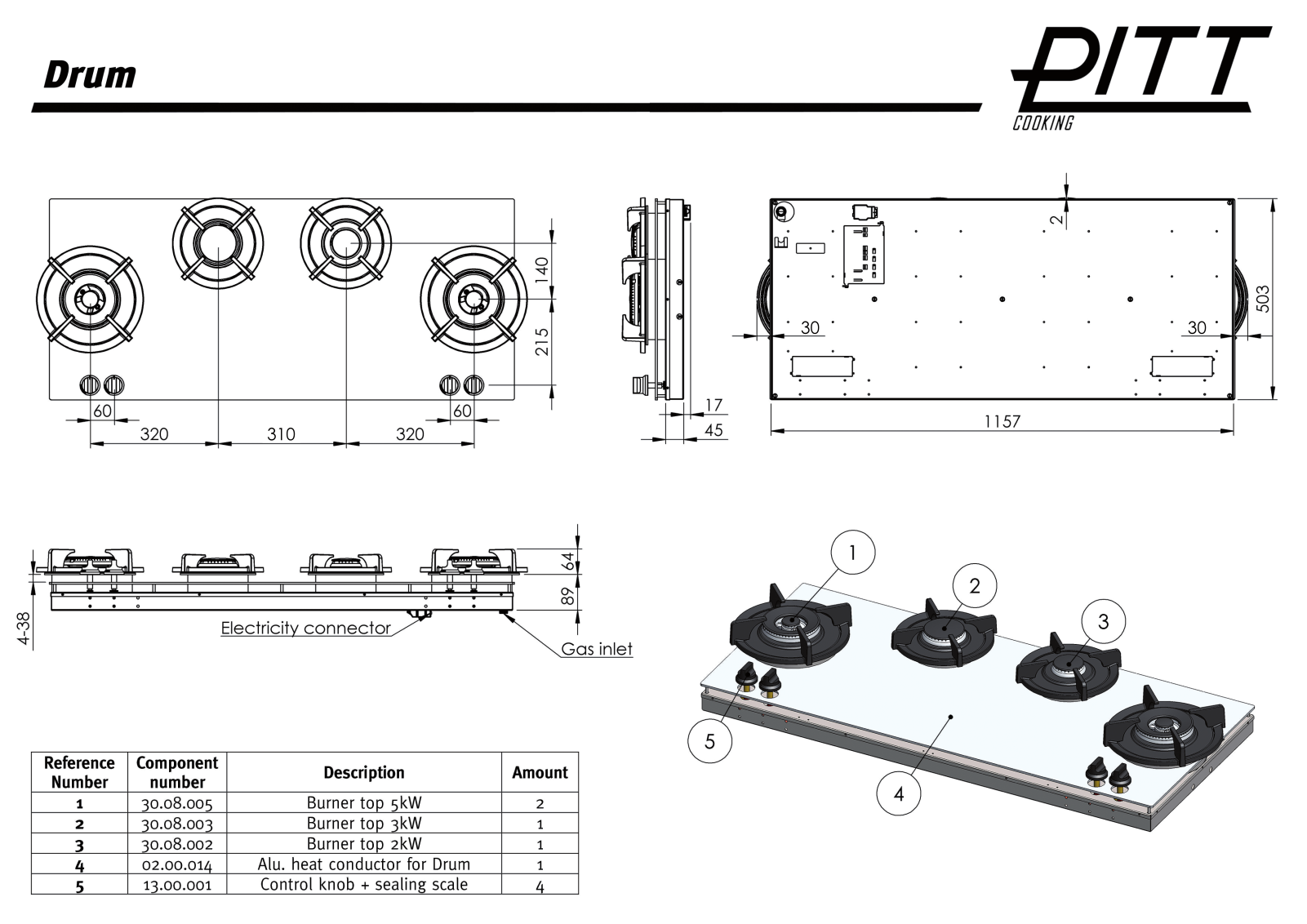 Pitt DRUMA-LPG Specifications Sheet - ManualMachine.com