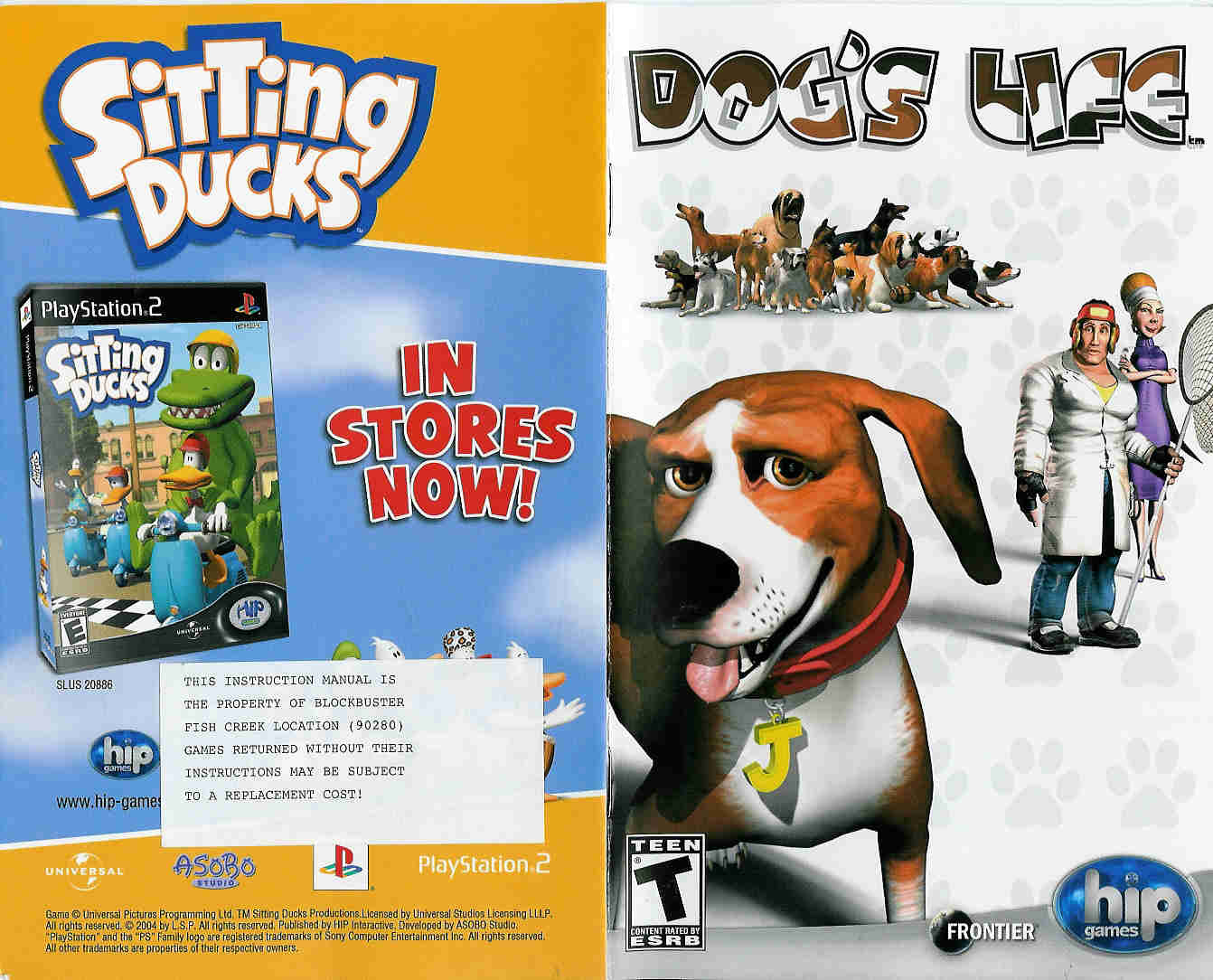 Games PS2 DOGS LIFE User Manual
