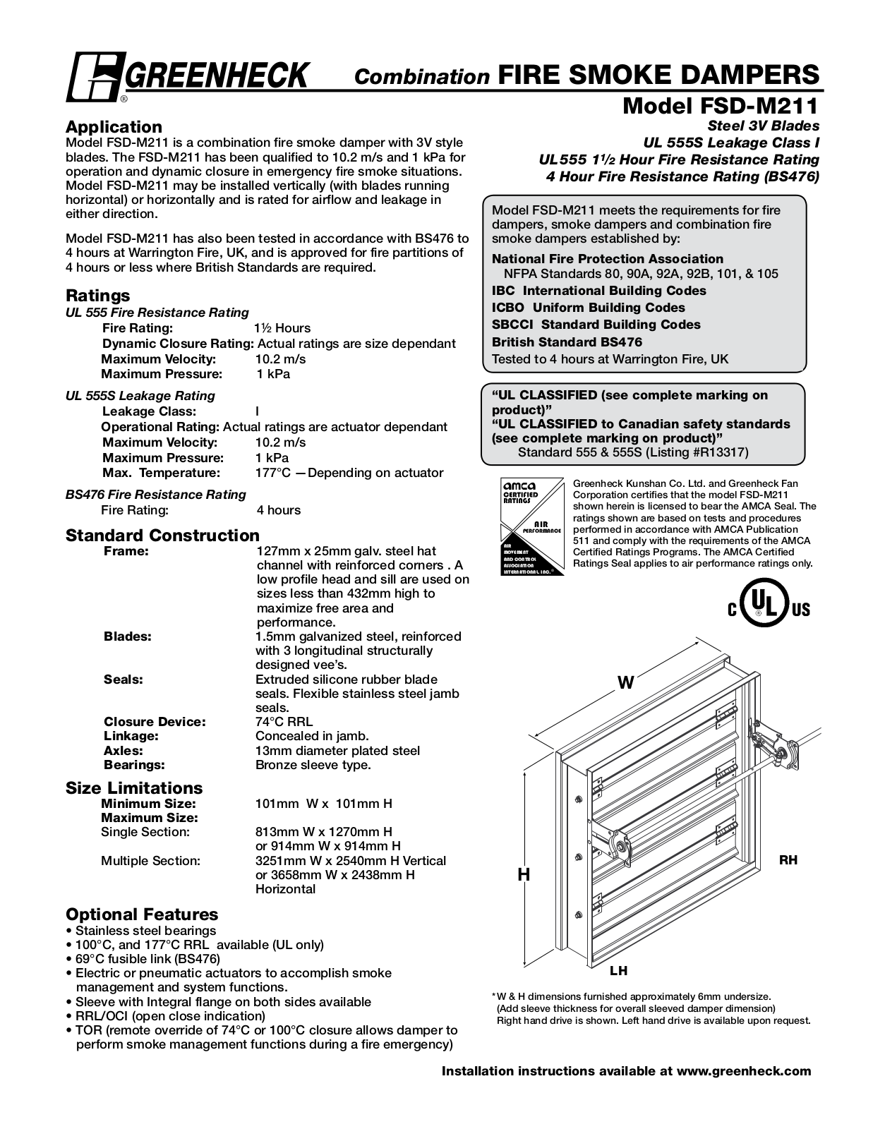 Greenheck Fan FSD-M211 User Manual