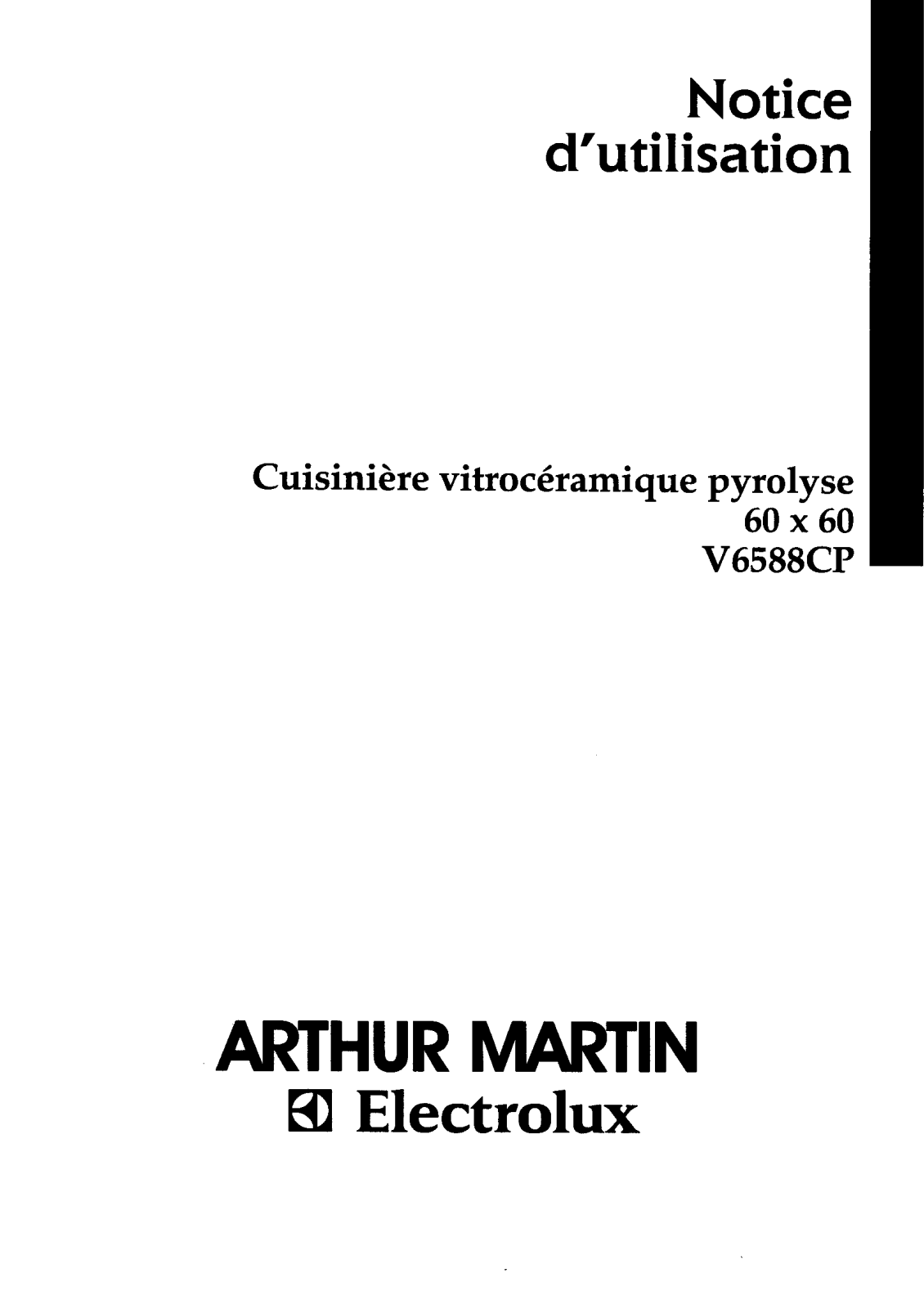 Arthur martin V6588CP User Manual