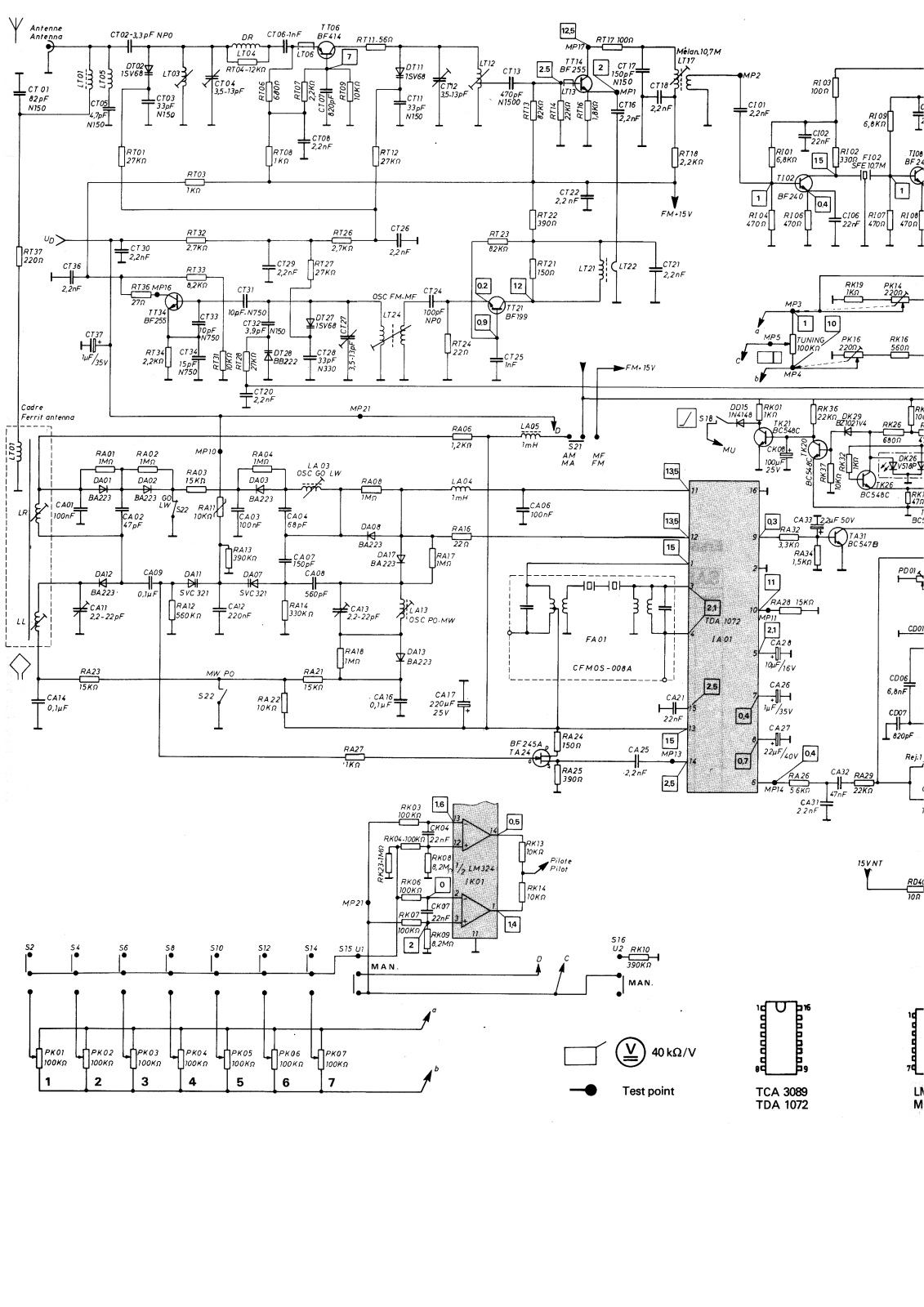 Saba MT-15 Schematic