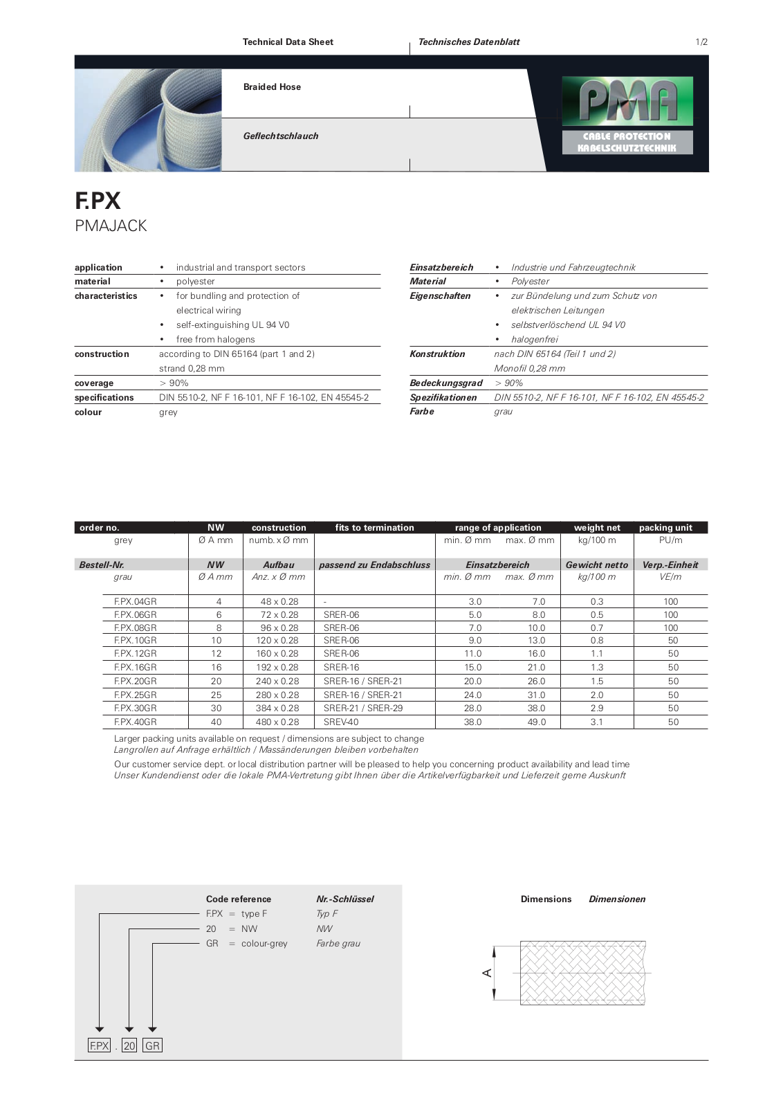 PMA F.PX Data Sheet