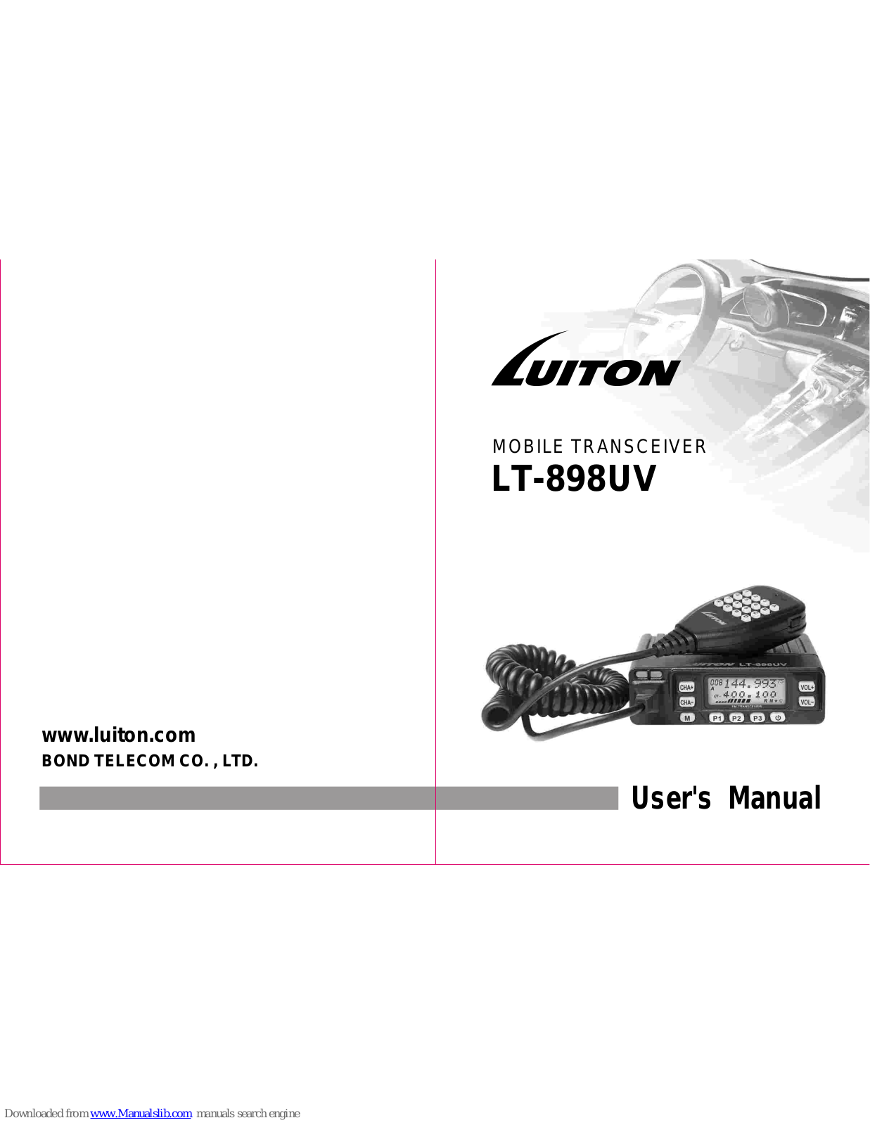 Luiton LT-898UV User Manual - ManualMachine.com